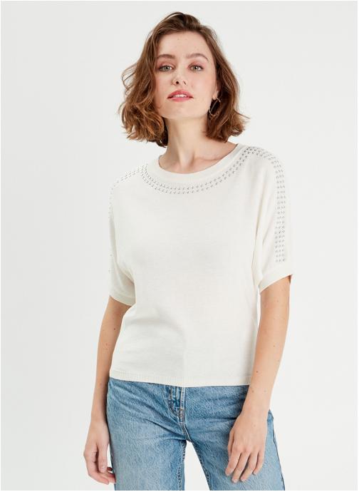 Cache Cache Pulls OFFICESTUDS femme blanc