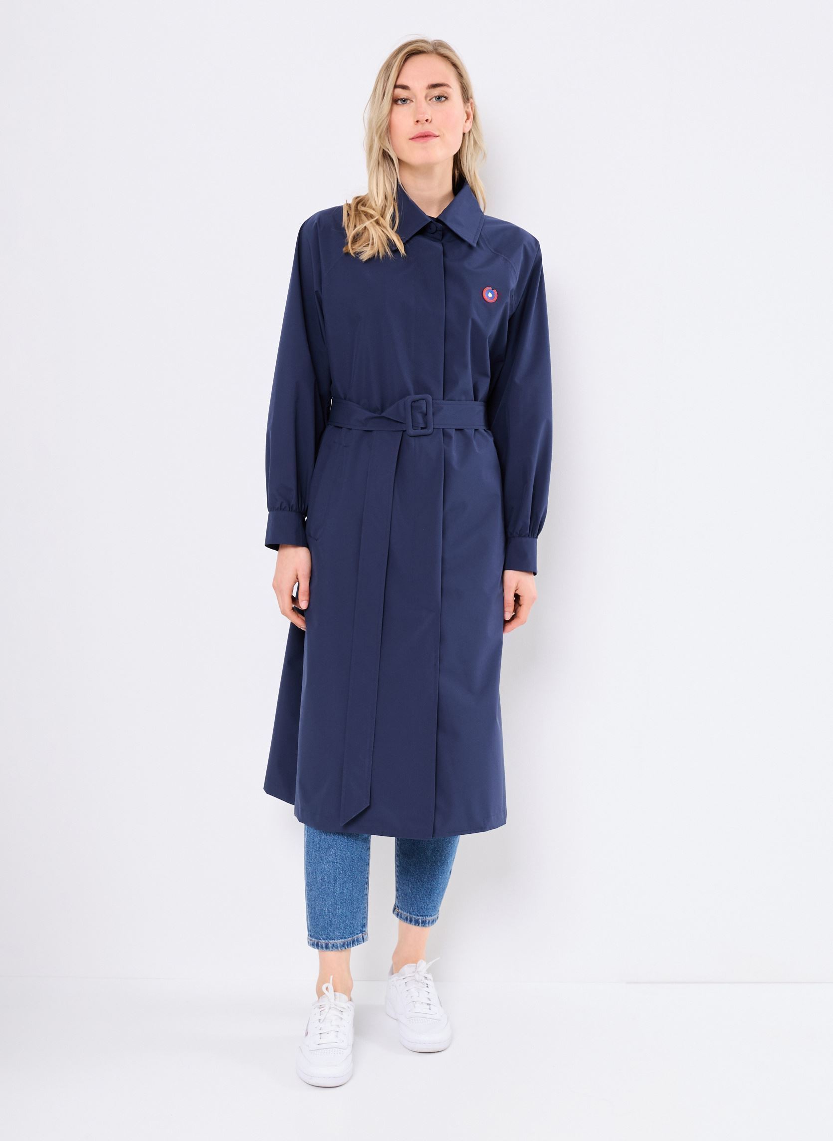 Trench-coats Madeleine trench long raincoat femme bleu FLOTTE Trench-coats Madeleine trench long raincoat femme bleu Indigo