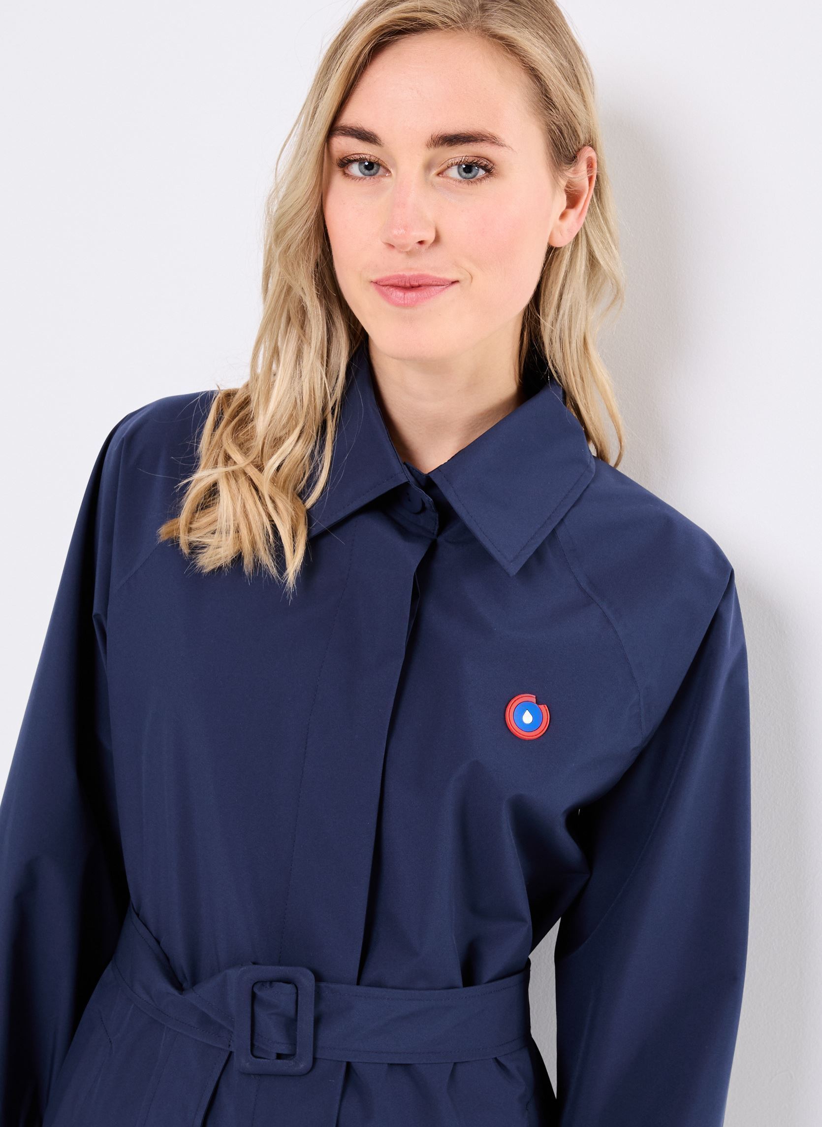 Trench-coats Madeleine trench long raincoat femme bleu FLOTTE Trench-coats Madeleine trench long raincoat femme bleu Indigo