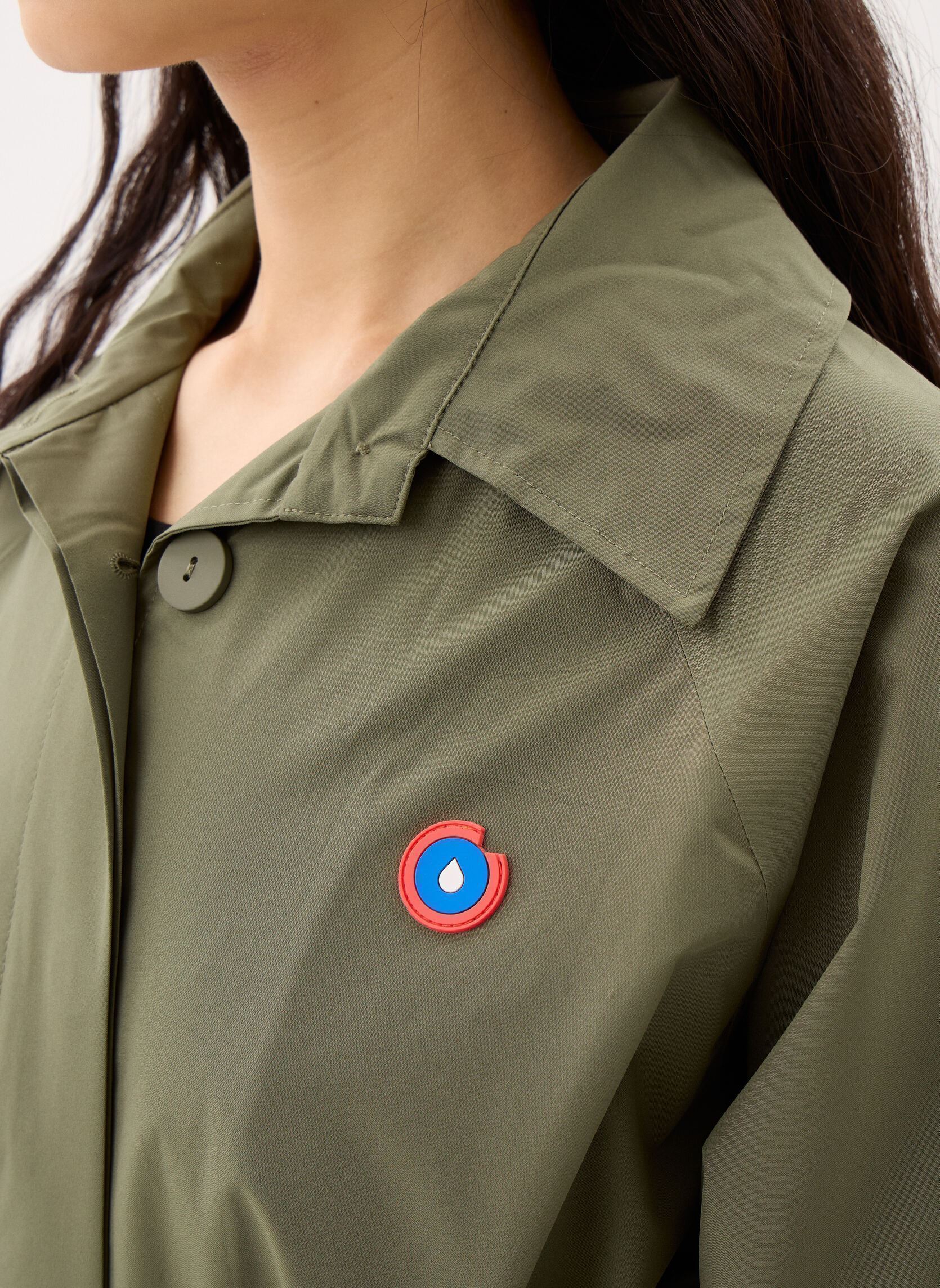 Trench-coats Madeleine trench long raincoat femme vert FLOTTE Trench-coats Madeleine trench long raincoat femme vert Kaki
