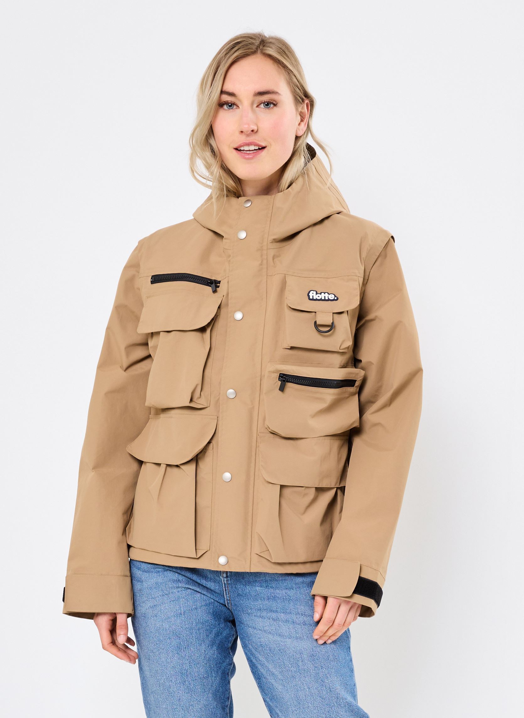 Giacche impermeabili Saint Cyr imperméable multipoche donna marrone FLOTTE Giacche impermeabili Saint Cyr imperméable multipoche donna marrone Sahara