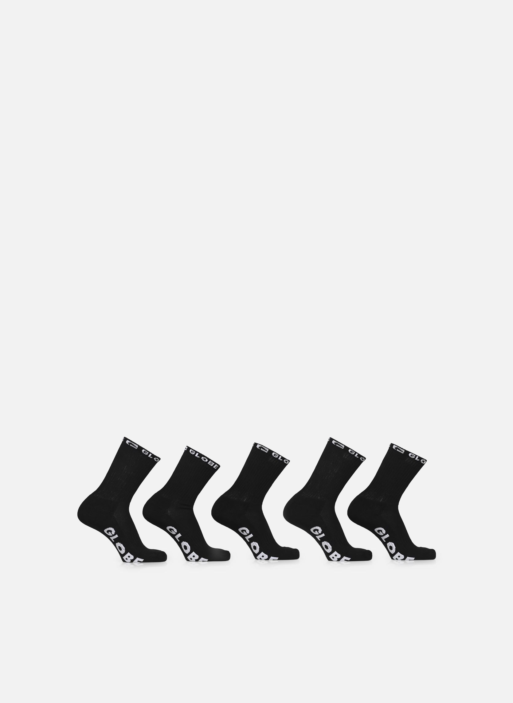 Chaussettes BLACKOUT CREW SOCK 5 PACK homme noir Globe Chaussettes BLACKOUT CREW SOCK 5 PACK homme noir Black/black