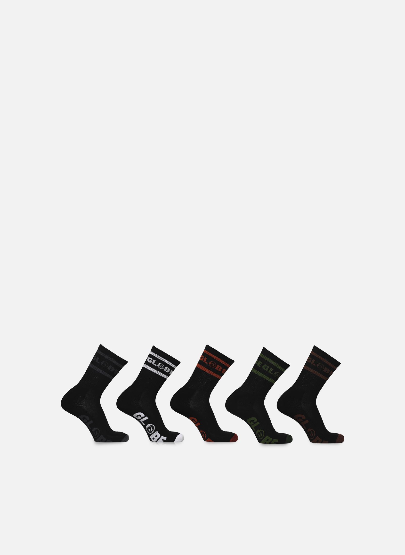 Socken Tilt Hi Crew Sock 5 Pack herren schwarz Globe Socken Tilt Hi Crew Sock 5 Pack herren schwarz Black/Assorted
