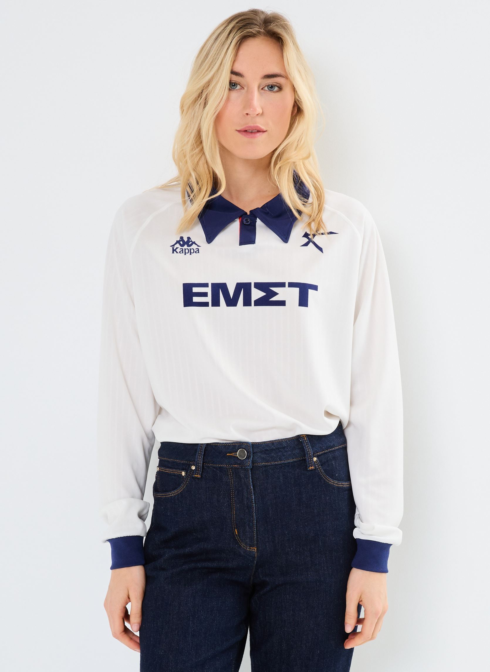 Tee-shirts manches longues Maillot de foot - KOMBAT AWAY KALLITHEA femme blanc Kappa Tee-shirts manches longues Maillot de foot - KOMBAT AWAY KALLITHEA femme blanc A04