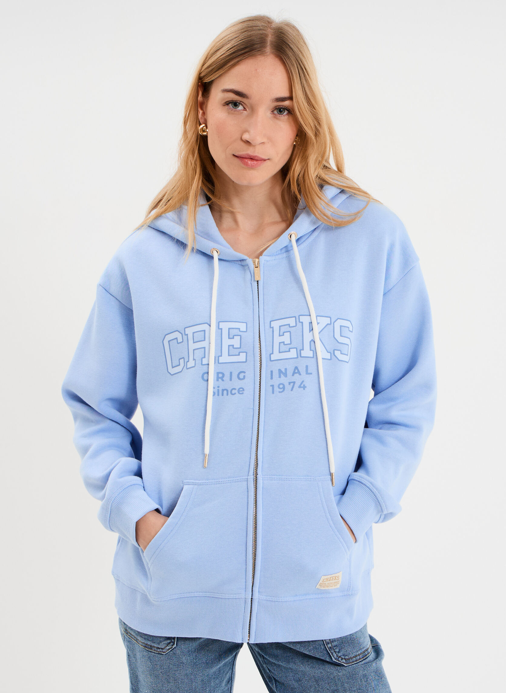 Sweats à capuche CRE3_SUCRE femme bleu CREEKS Sweats à capuche CRE3_SUCRE femme bleu Bleu ciel