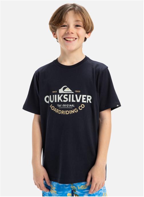 Quiksilver Tee-shirts Ev Typed Out garçon bleu