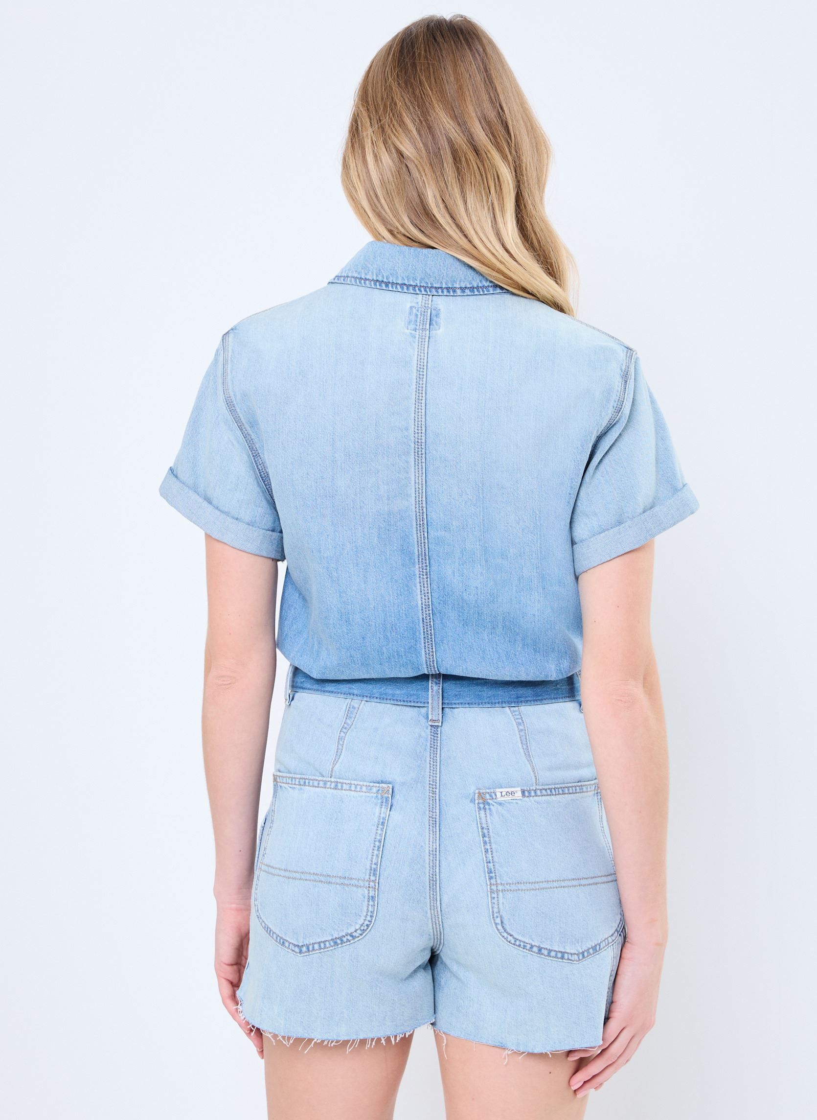 Kurze Jumpsuits CHORE SHORTALL damen blau Lee Kurze Jumpsuits CHORE SHORTALL damen blau CLOUDY DAYS