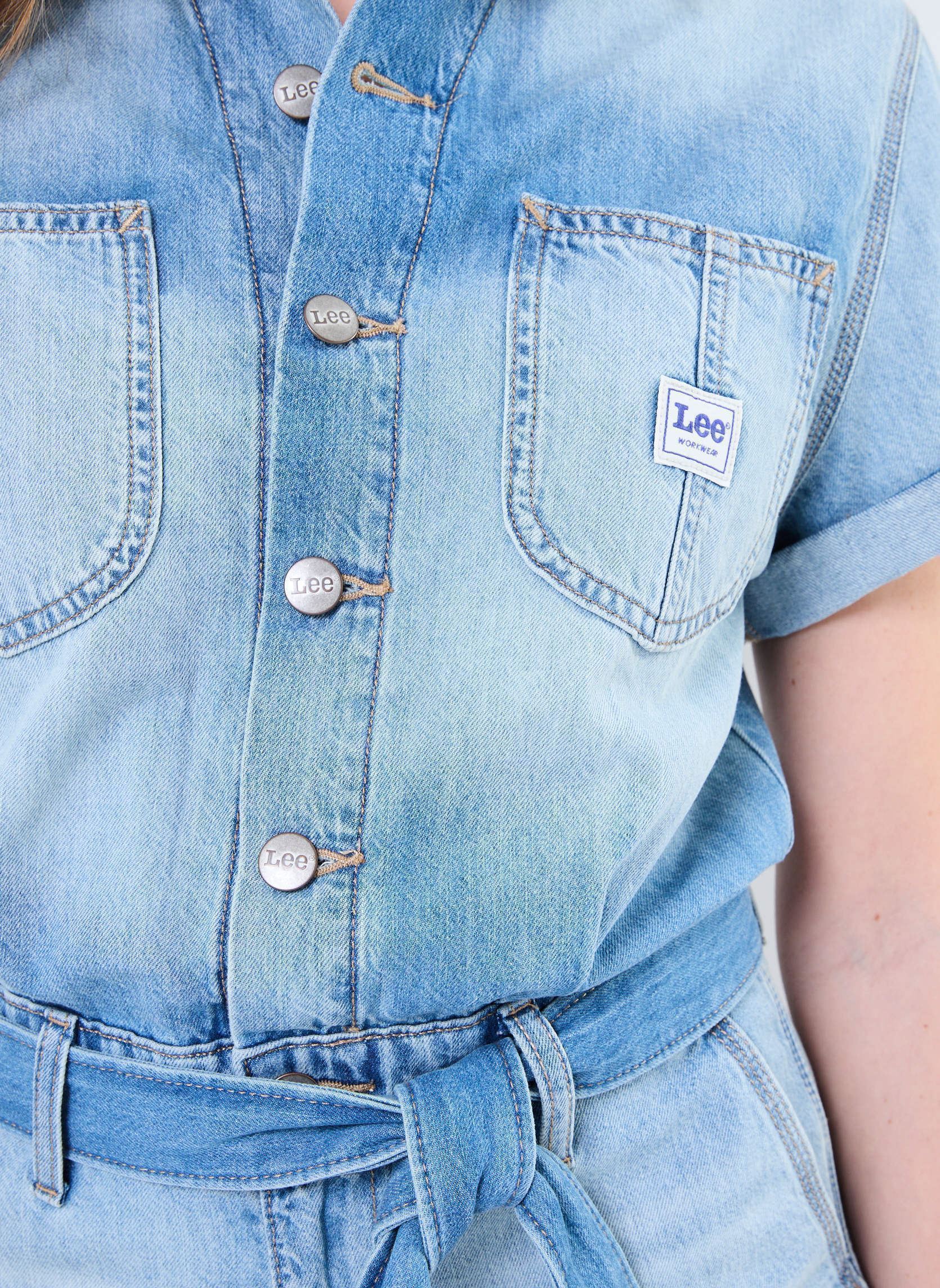 Kurze Jumpsuits CHORE SHORTALL damen blau Lee Kurze Jumpsuits CHORE SHORTALL damen blau CLOUDY DAYS