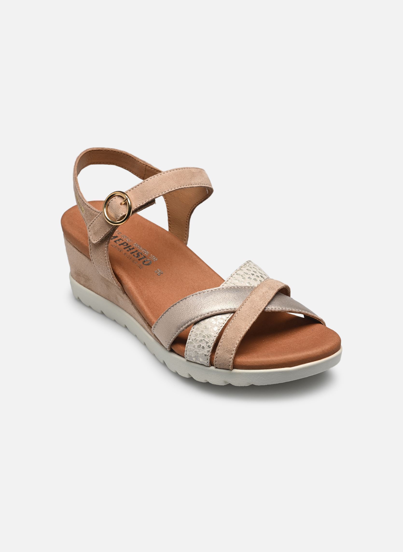 Sandales compensées et plateformes YRENA femme beige Mephisto Sandales compensées et plateformes YRENA femme beige SAND