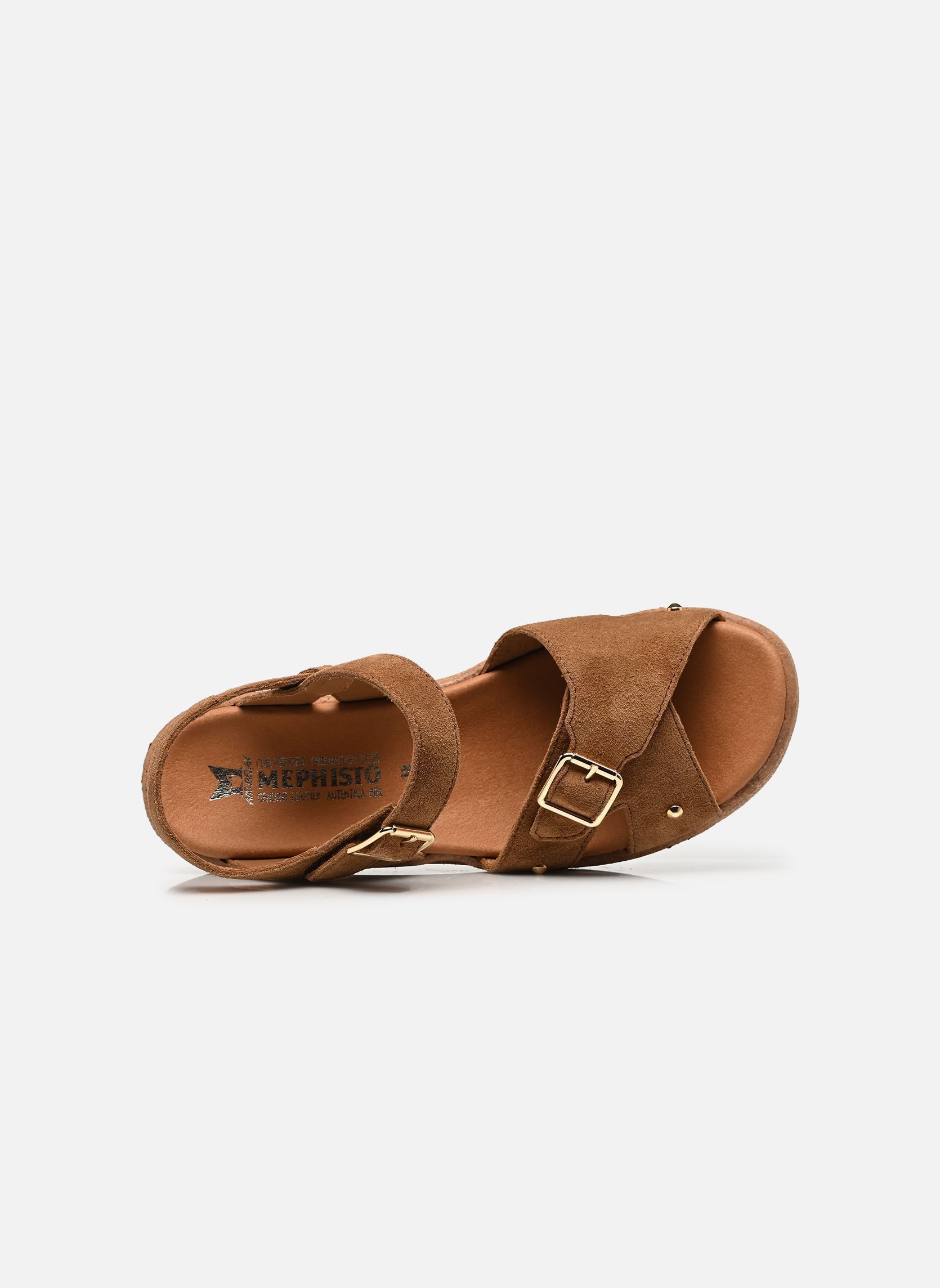 Flache Sandalen FEDORA damen braun Mephisto Flache Sandalen FEDORA damen braun TOBACCO
