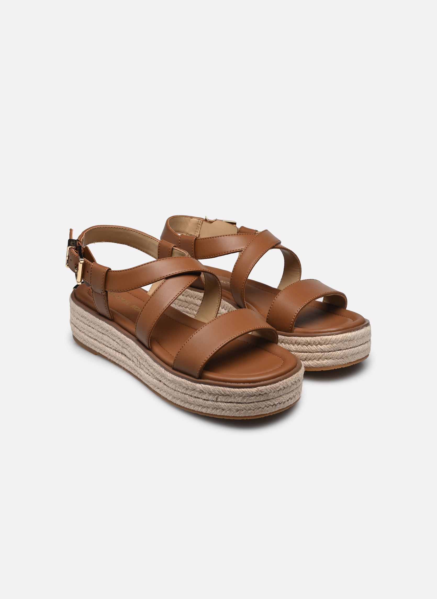 Sandales compensées et plateformes LYNN ESPADRILLE SANDAL femme marron Michael Michael Kors Sandales compensées et plateformes LYNN ESPADRILLE SANDAL femme marron Luggage