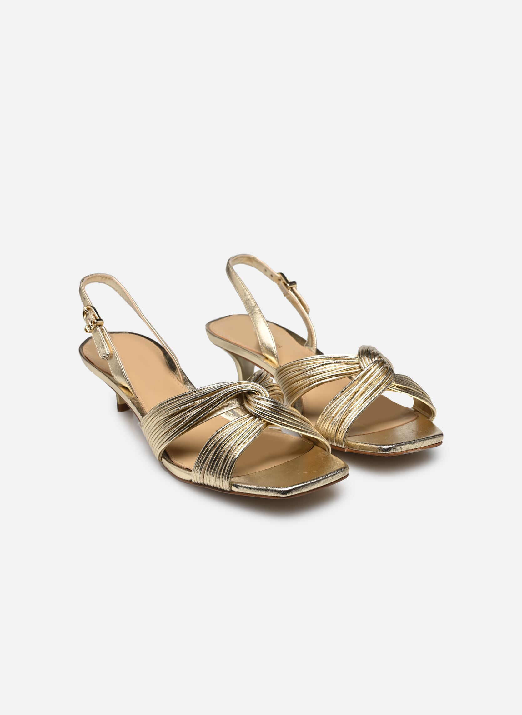 Sandalen ALESSIA KITTEN SANDAL dames goud en brons Michael Michael Kors Sandalen ALESSIA KITTEN SANDAL dames goud en brons Pale Gold