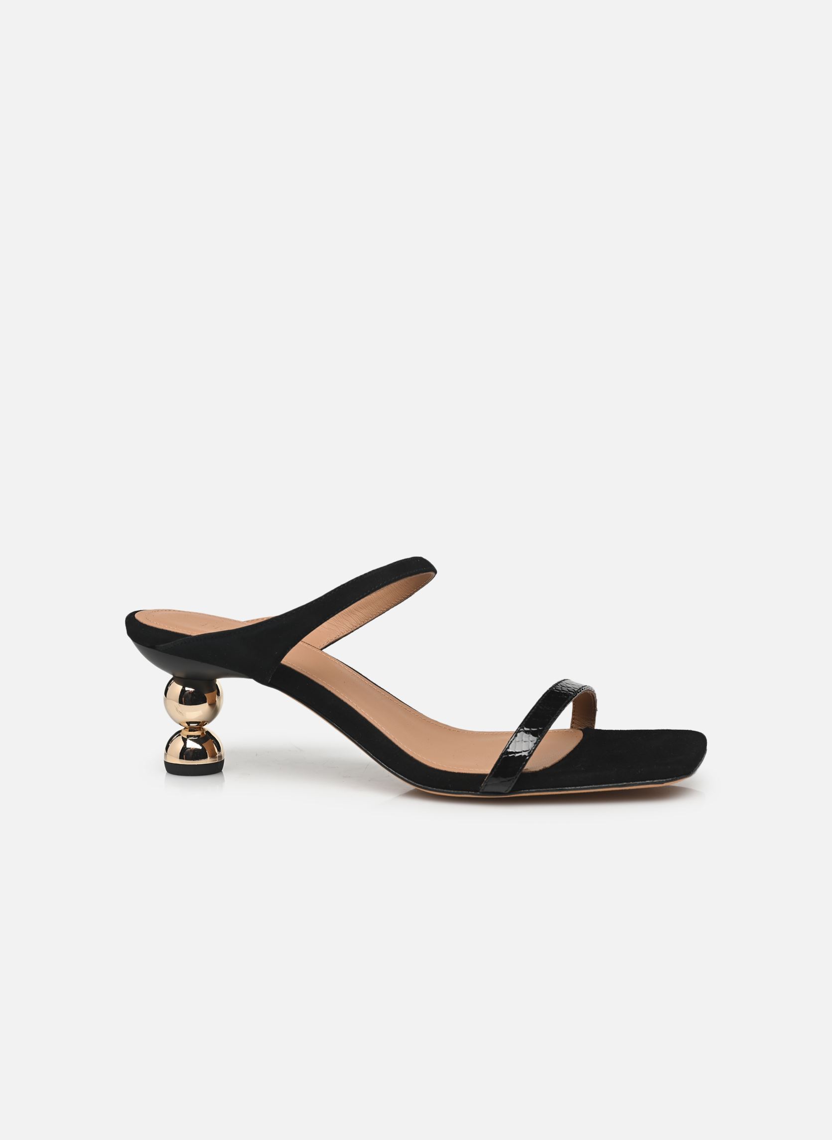 Muilen en klompen Ali dames zwart Flattered Muilen en klompen Ali dames zwart LEATHER SNAKE BLACK