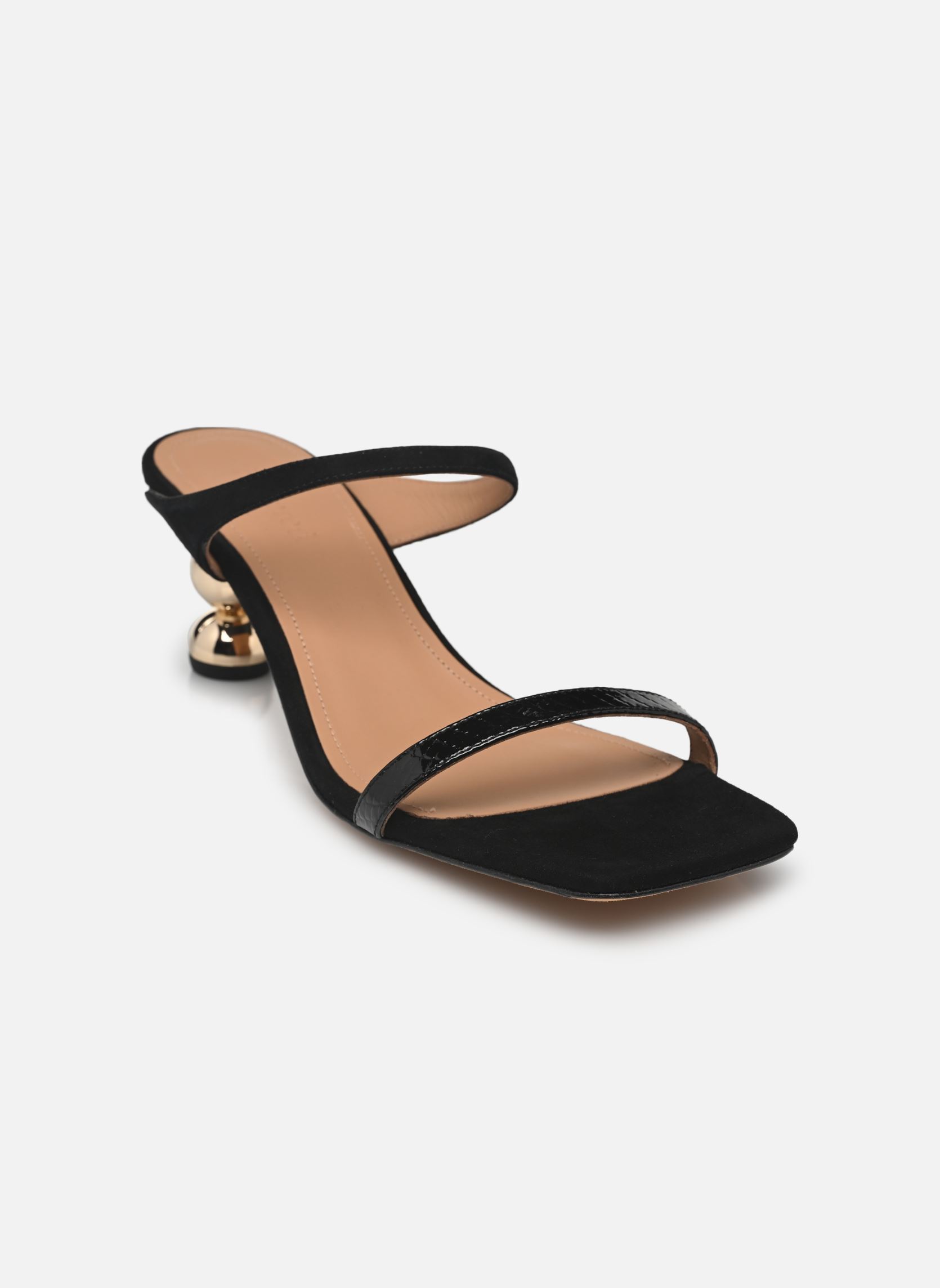 Muilen en klompen Ali dames zwart Flattered Muilen en klompen Ali dames zwart LEATHER SNAKE BLACK
