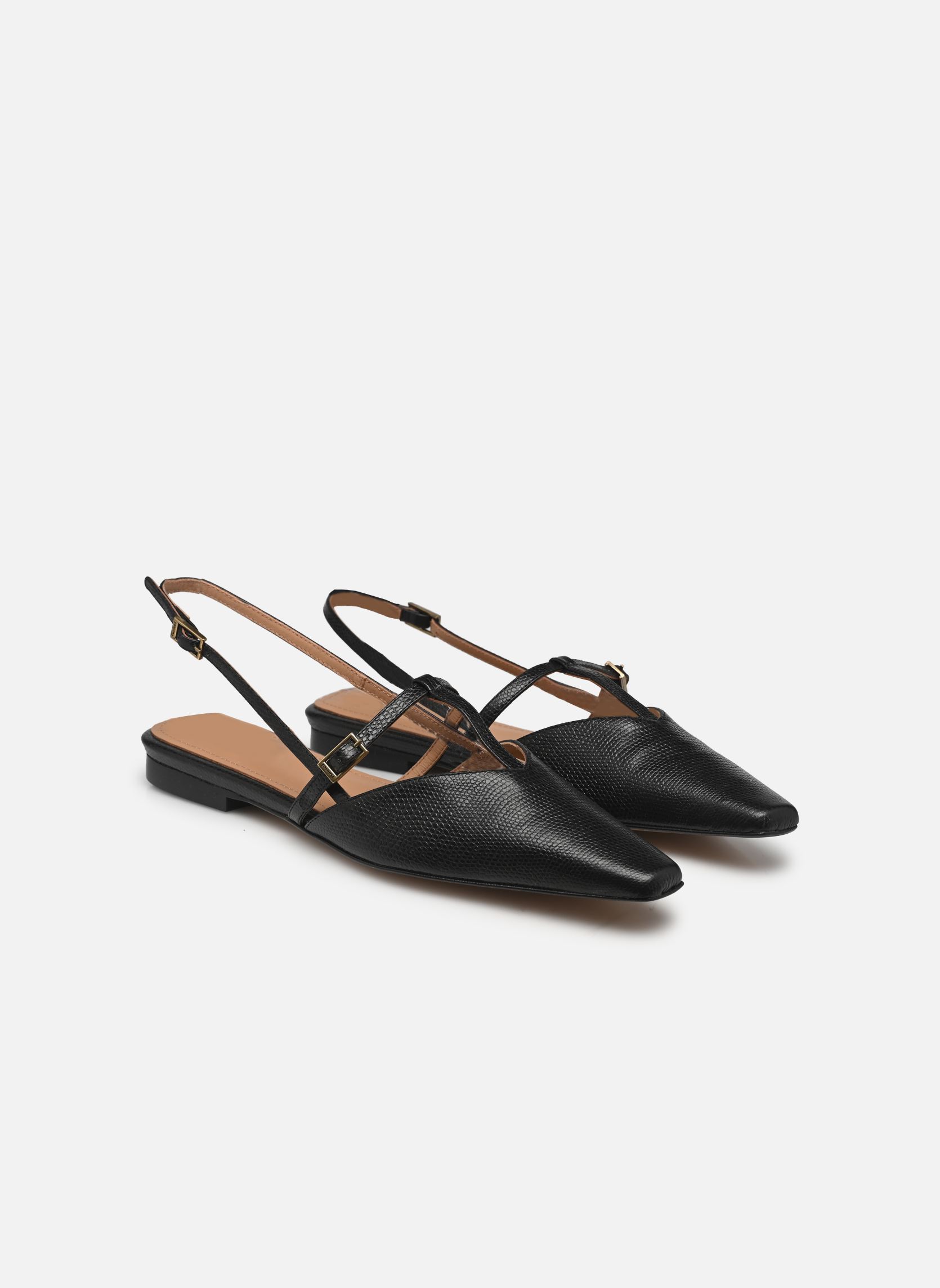 Flache Sandalen Josefin damen schwarz Flattered Flache Sandalen Josefin damen schwarz LEATHER LIZZARD BLACK