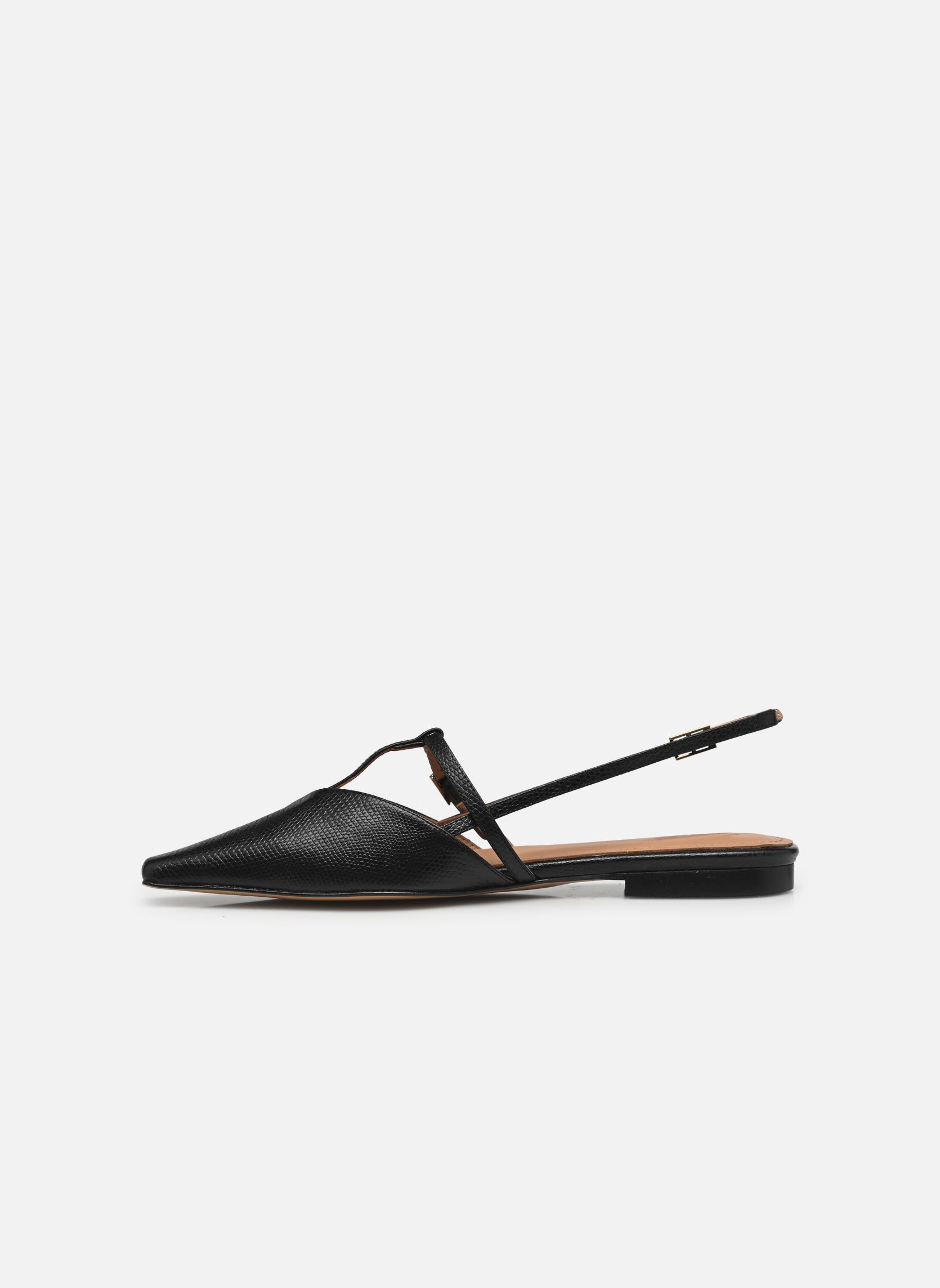 Flache Sandalen Josefin damen schwarz Flattered Flache Sandalen Josefin damen schwarz LEATHER LIZZARD BLACK