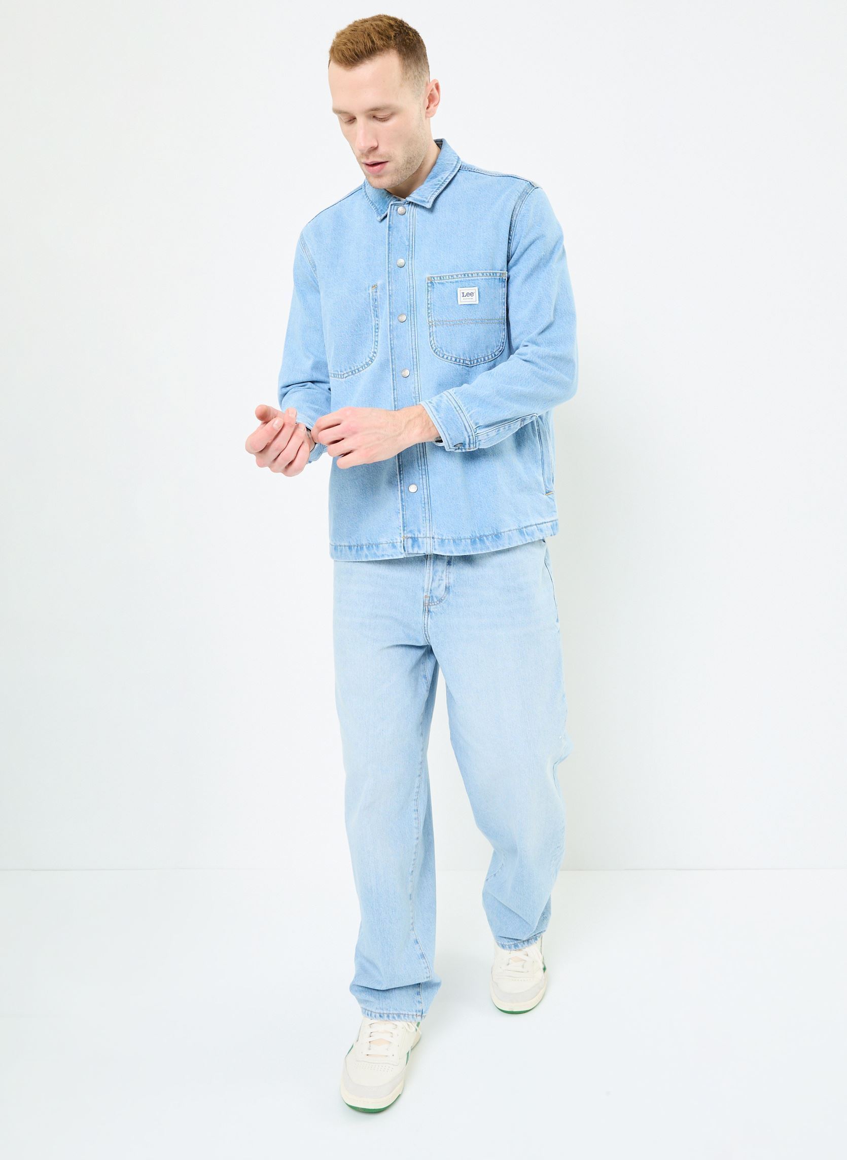 Chemises RLX WORKWEAR OVERSHIRT homme bleu Lee Chemises RLX WORKWEAR OVERSHIRT homme bleu SKYLINE WASH
