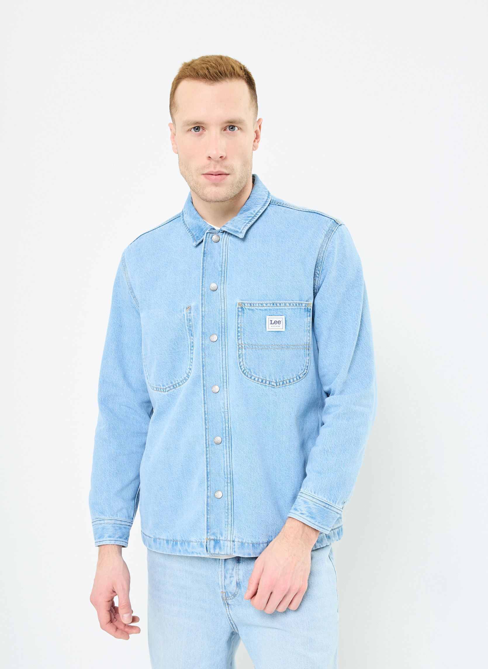 Chemises RLX WORKWEAR OVERSHIRT homme bleu Lee Chemises RLX WORKWEAR OVERSHIRT homme bleu SKYLINE WASH