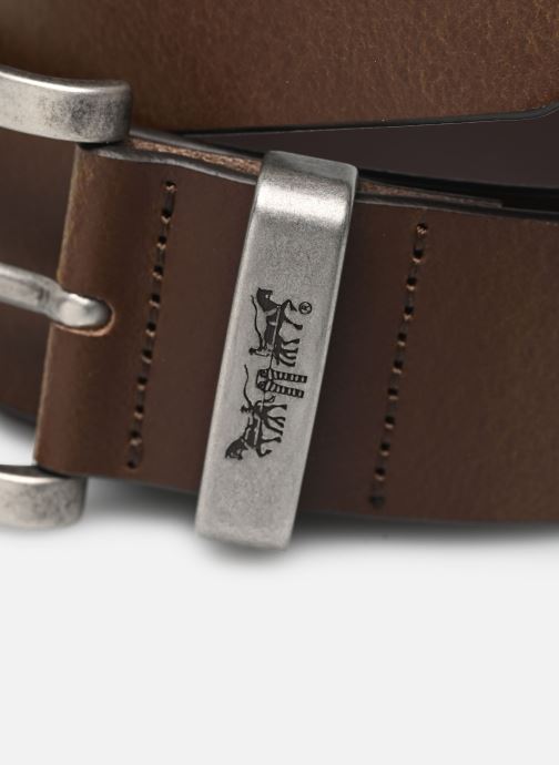 Levi's Box Tab Belt Cintura Uomo In Pelle Finto Chicco - Larga 35mm, Stile Classico