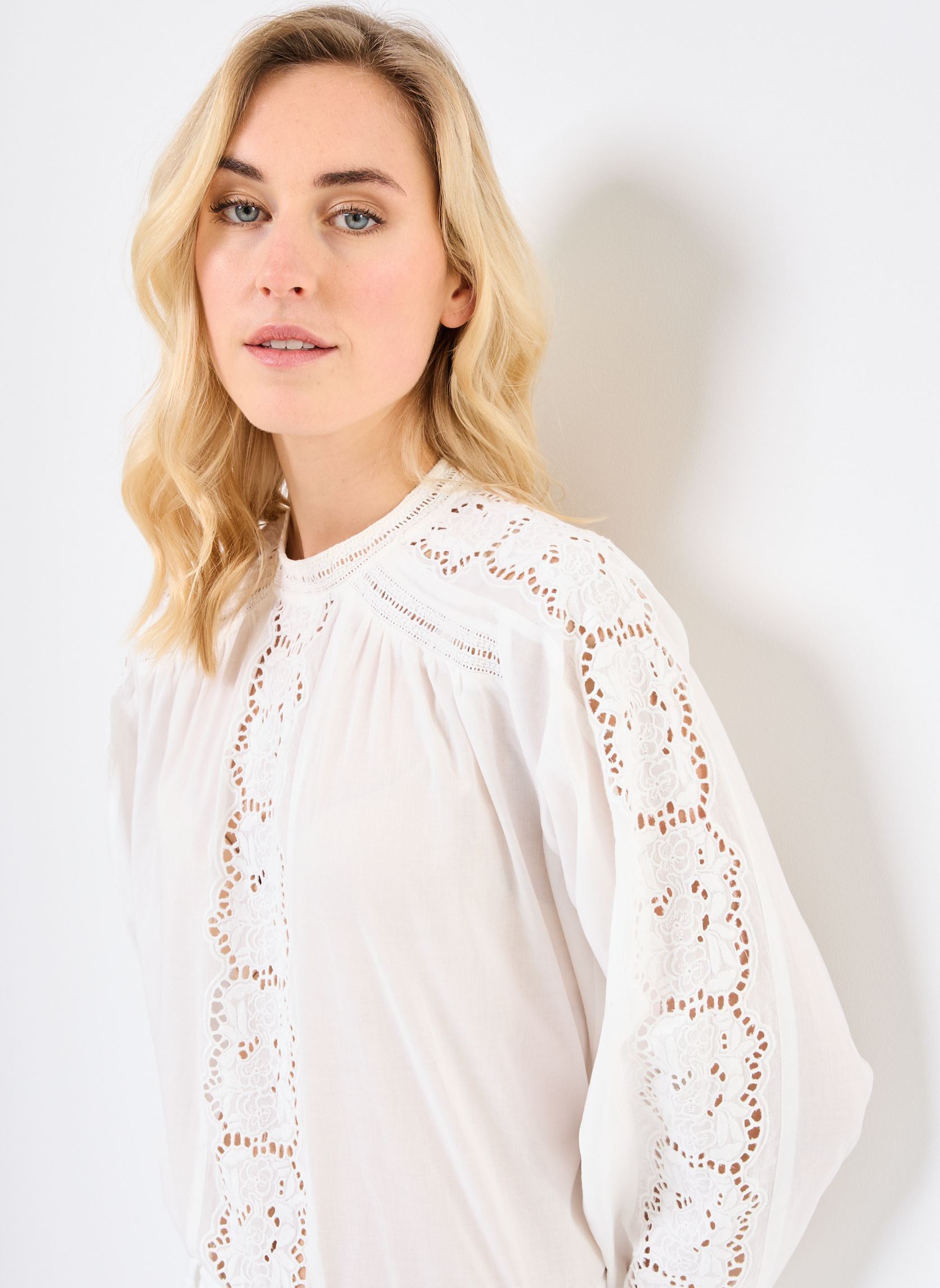 Blouses manches longues Betty femme blanc La Petite Etoile Blouses manches longues Betty femme blanc Ecru