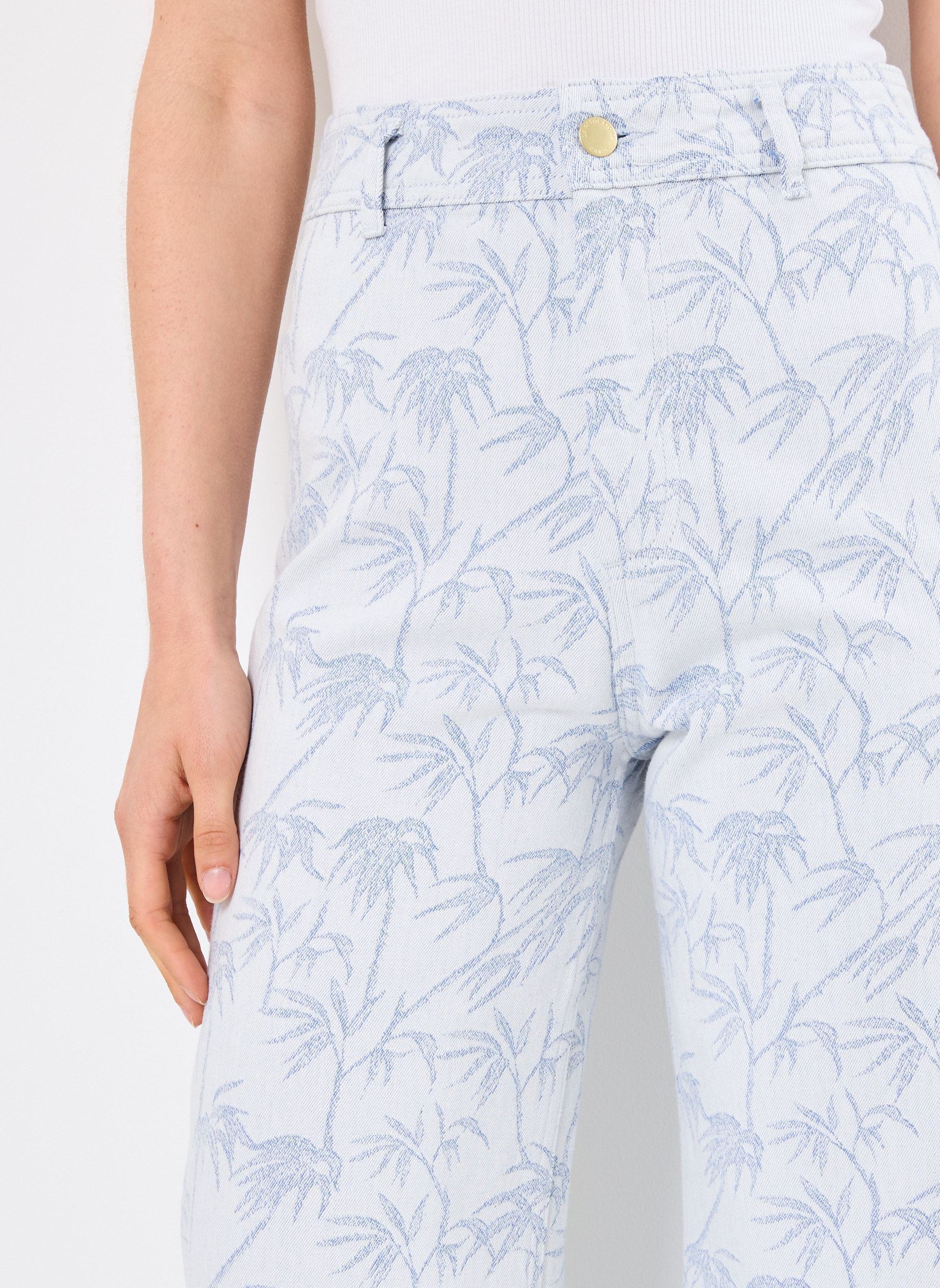 Rechte jeans / Straight Leg Jeans Paphos dames blauw La Petite Etoile Rechte jeans / Straight Leg Jeans Paphos dames blauw Jacquard