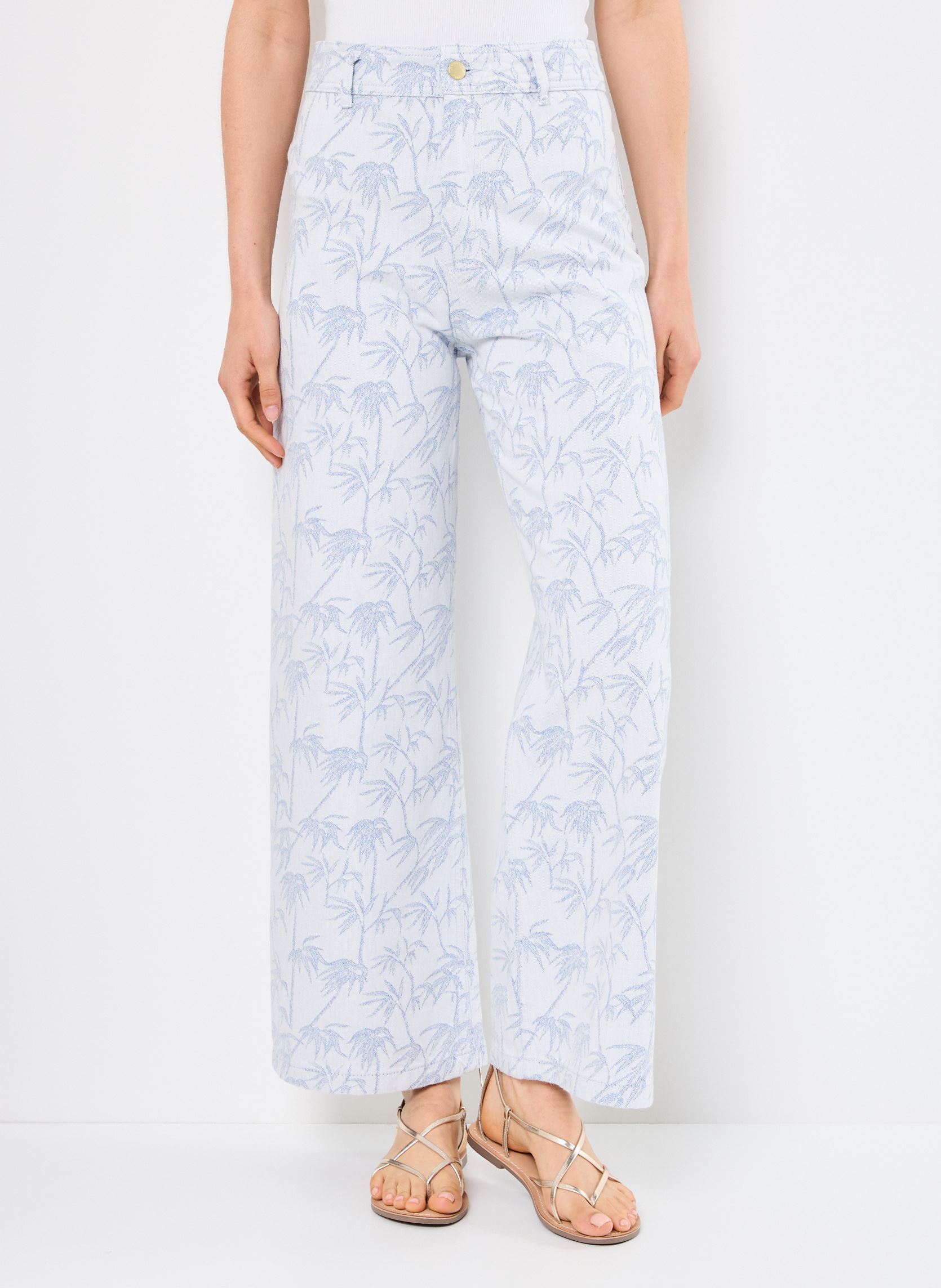 Rechte jeans / Straight Leg Jeans Paphos dames blauw La Petite Etoile Rechte jeans / Straight Leg Jeans Paphos dames blauw Jacquard