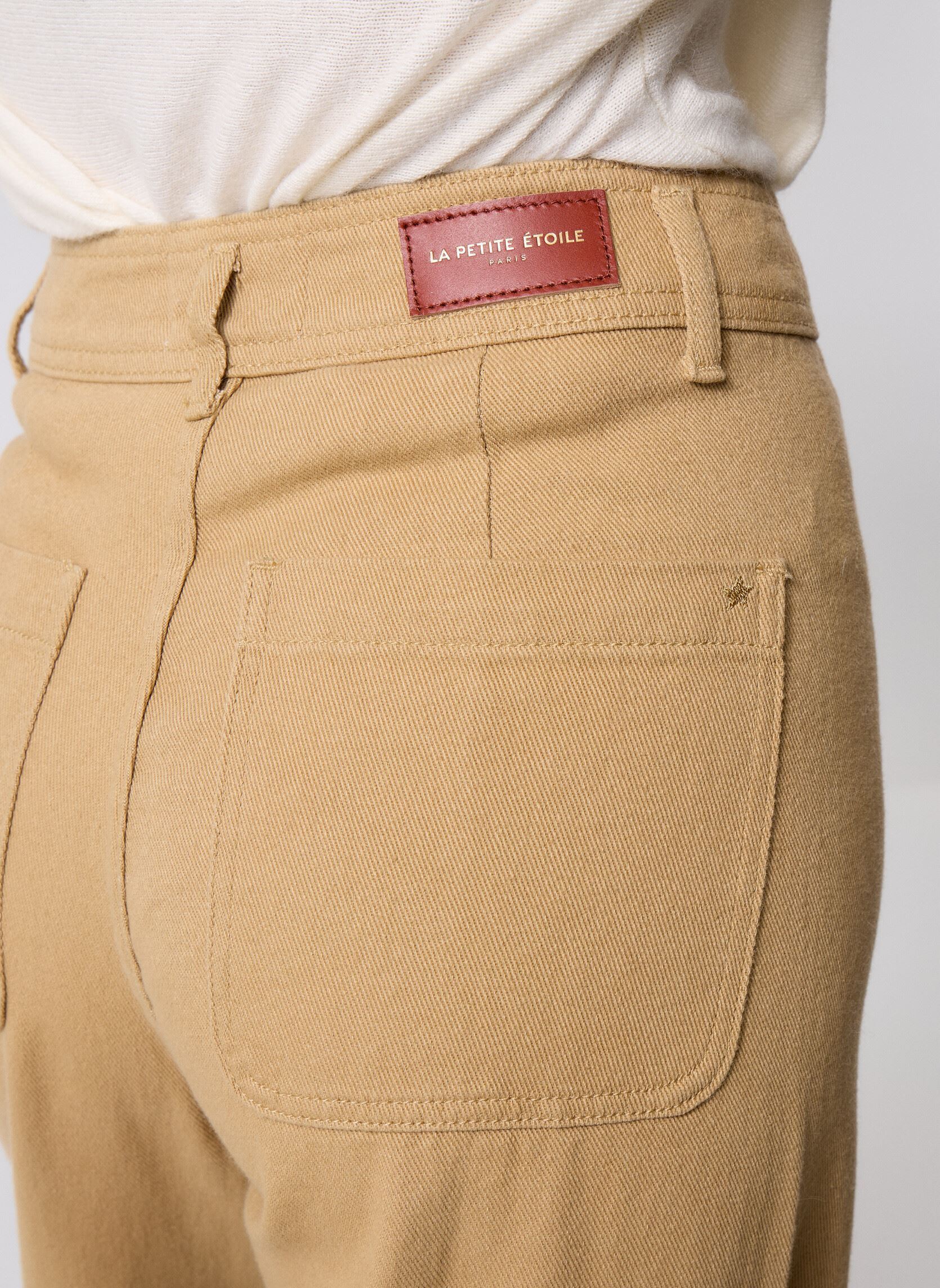 Rechte jeans / Straight Leg Jeans Paphos dames bruin La Petite Etoile Rechte jeans / Straight Leg Jeans Paphos dames bruin Camel
