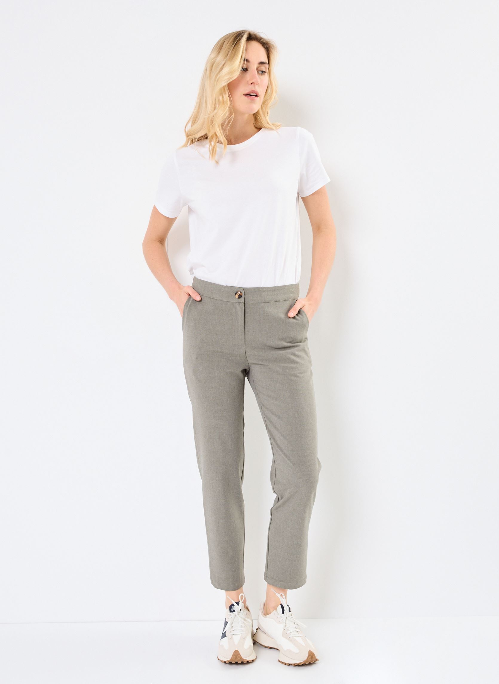 Straight Leg Hosen Perry damen grau La Petite Etoile Straight Leg Hosen Perry damen grau Gris