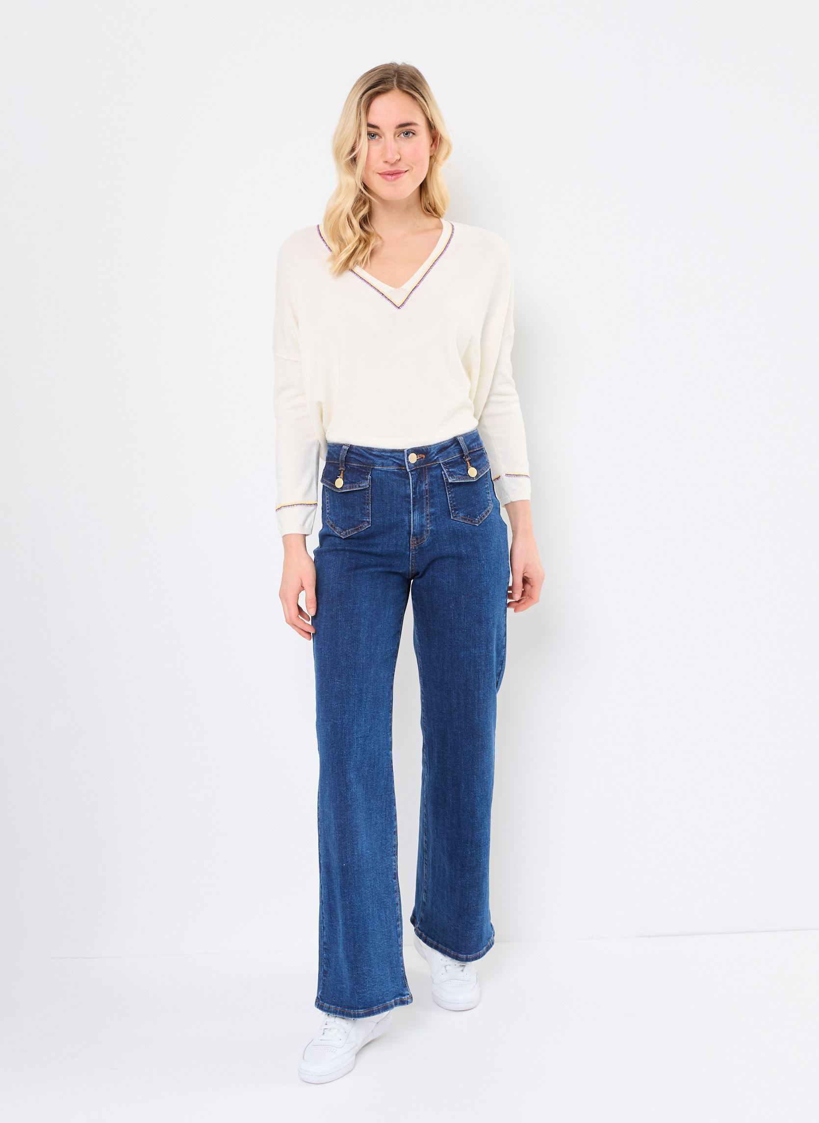 Jupe Longue Tissage Crêpe Bleu La Petite Etoile Femme - 2577090-bleu00