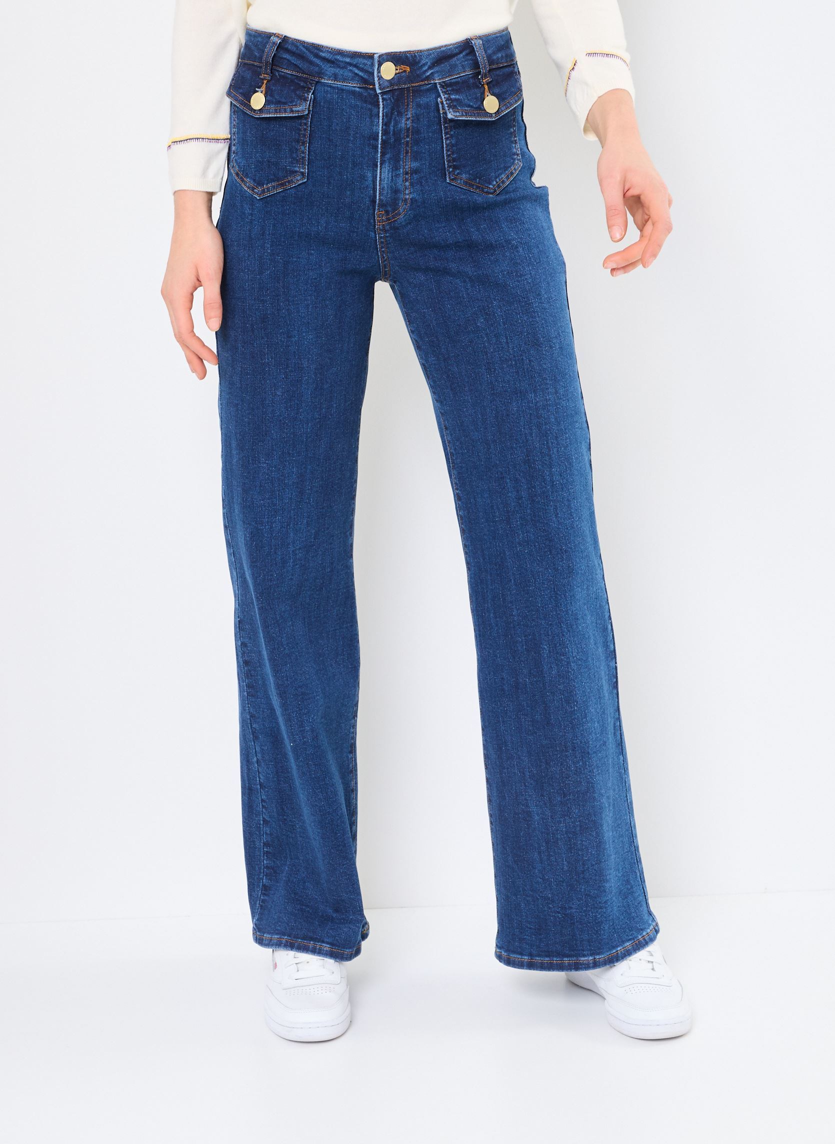 Flared jeans Peyton dames blauw La Petite Etoile Flared jeans Peyton dames blauw WASH