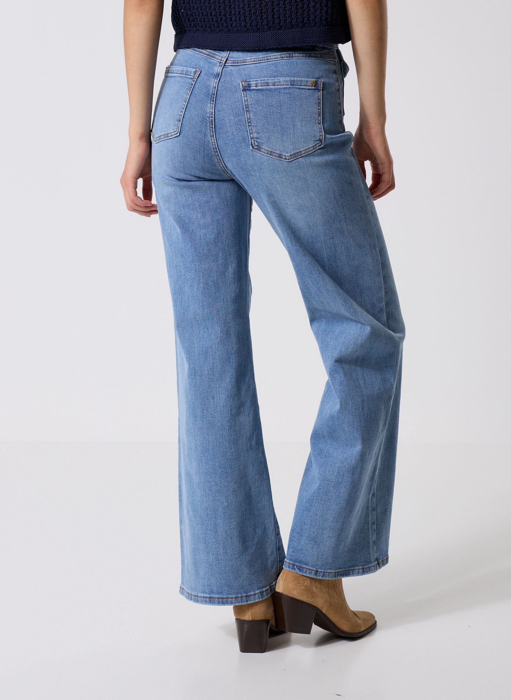 Jeans flare Peyton femme bleu La Petite Etoile Jeans flare Peyton femme bleu Stone