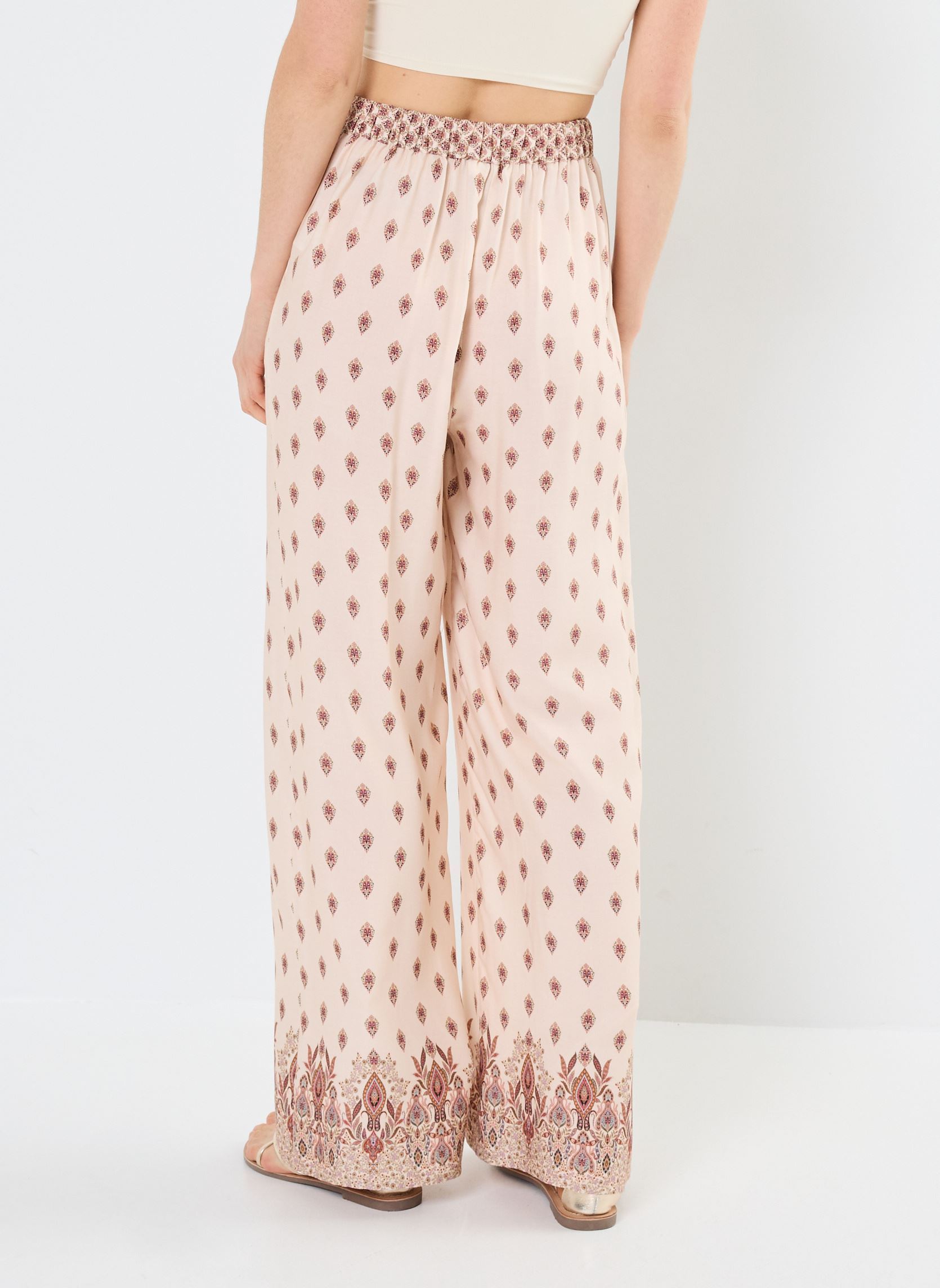 Pantalons larges Polia femme beige La Petite Etoile Pantalons larges Polia femme beige Boho