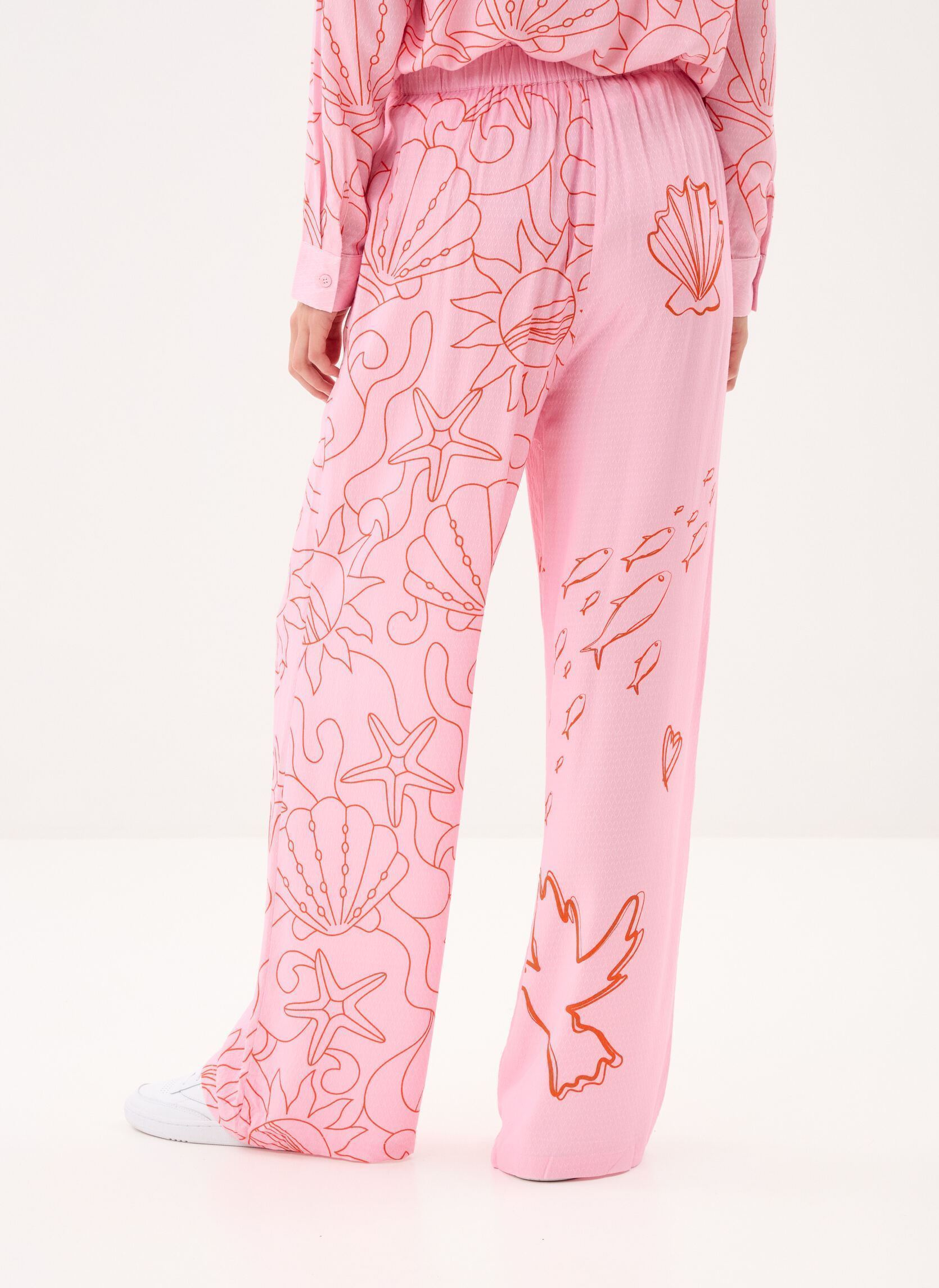 Pantalons larges Polia femme rose La Petite Etoile Pantalons larges Polia femme rose BICOLOR