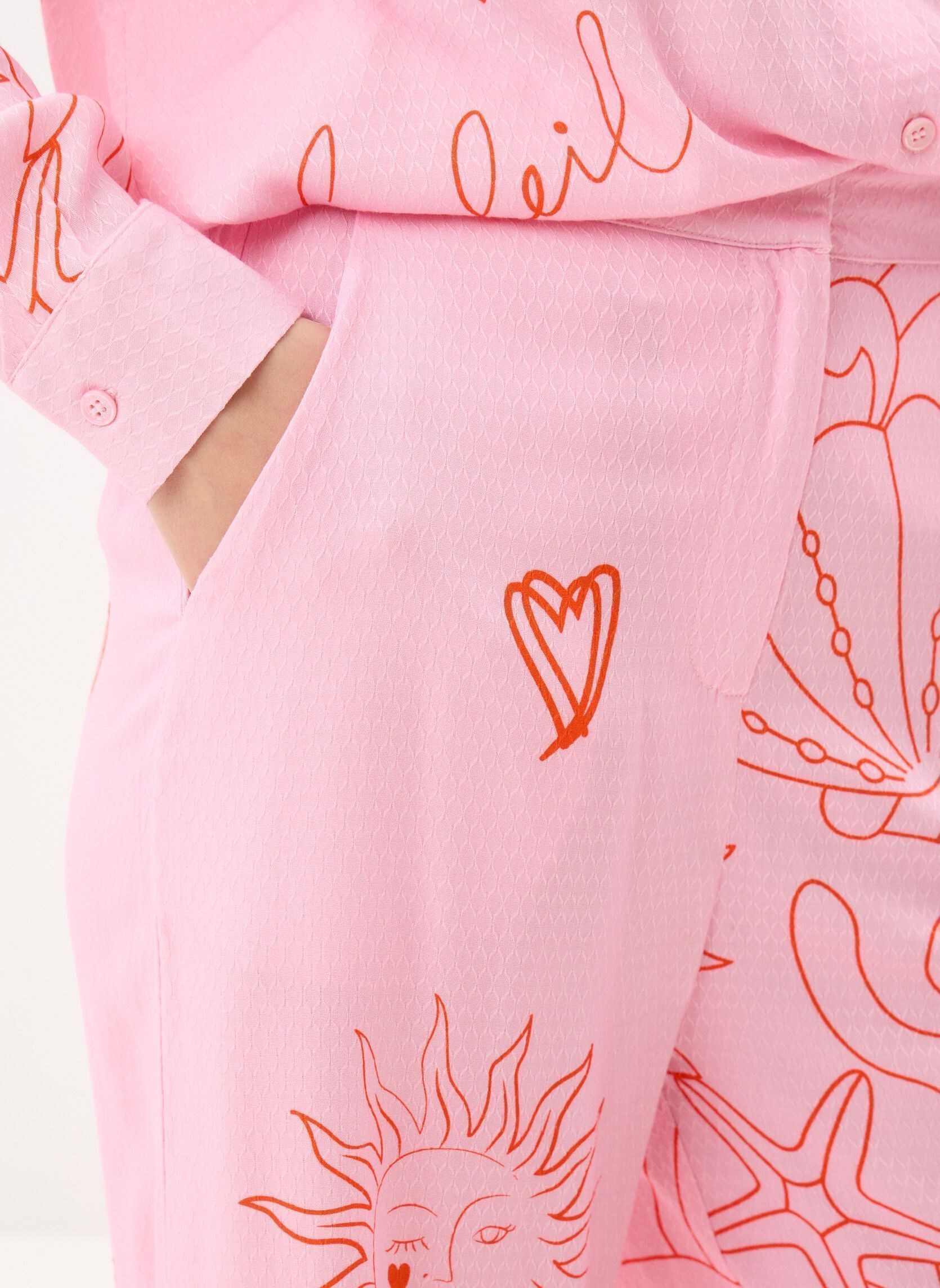 Pantalons larges Polia femme rose La Petite Etoile Pantalons larges Polia femme rose BICOLOR