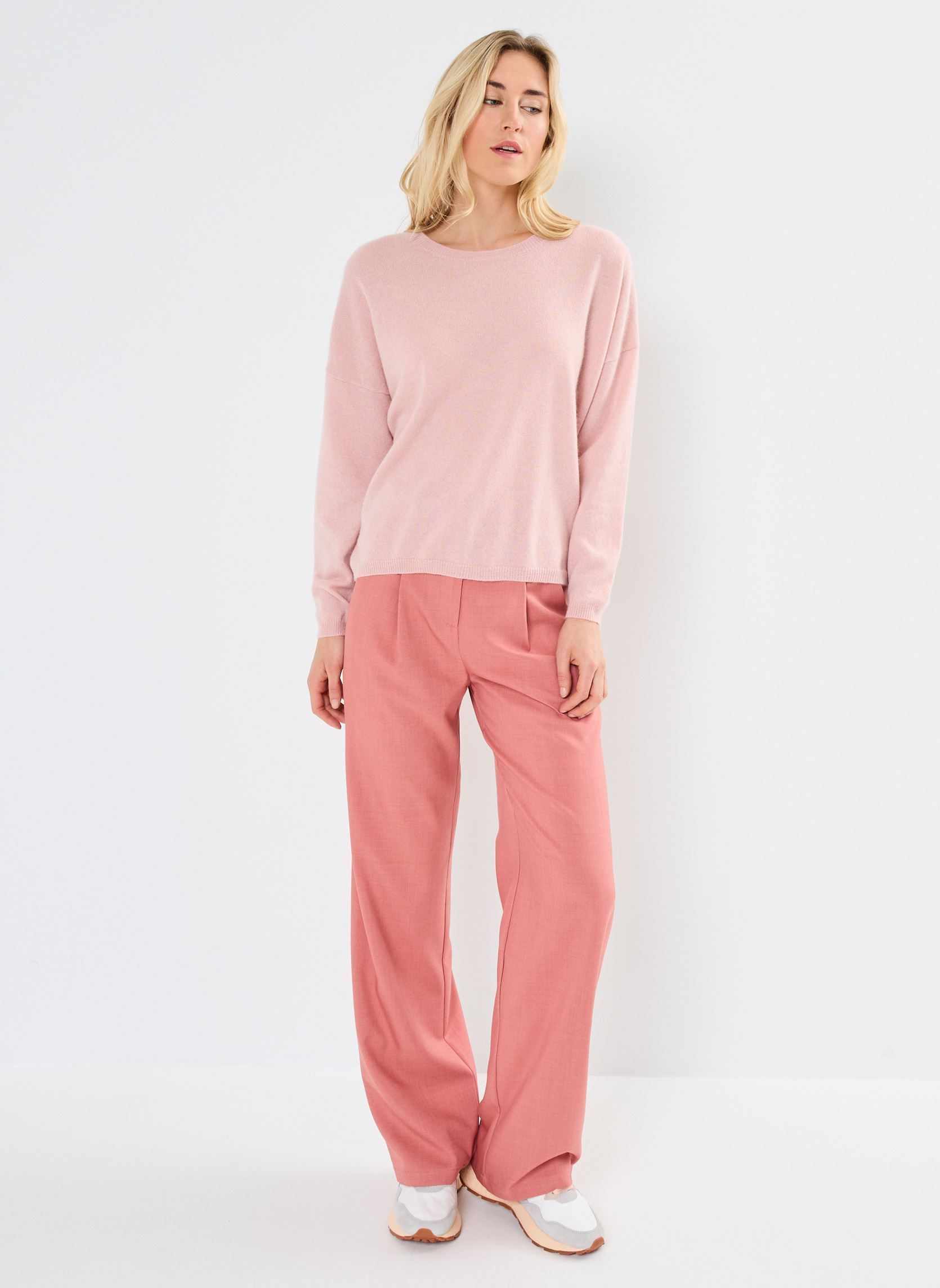 Pantalones anchos Polimo mujer rosa La Petite Etoile Pantalones anchos Polimo mujer rosa VIEUX ROSE
