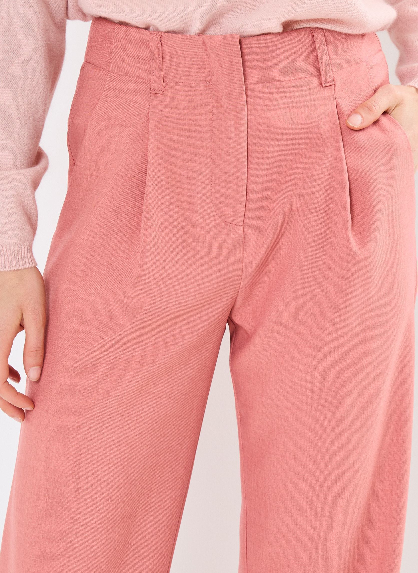 Pantalones anchos Polimo mujer rosa La Petite Etoile Pantalones anchos Polimo mujer rosa VIEUX ROSE