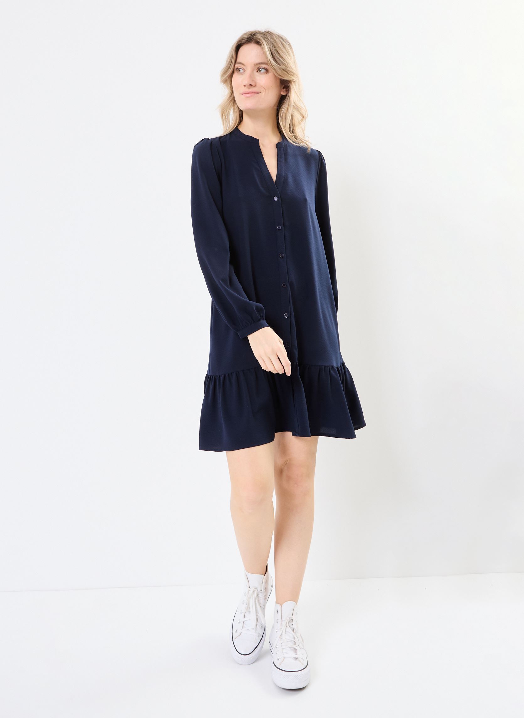 Jurken Robbie dames blauw La Petite Etoile Jurken Robbie dames blauw Marine