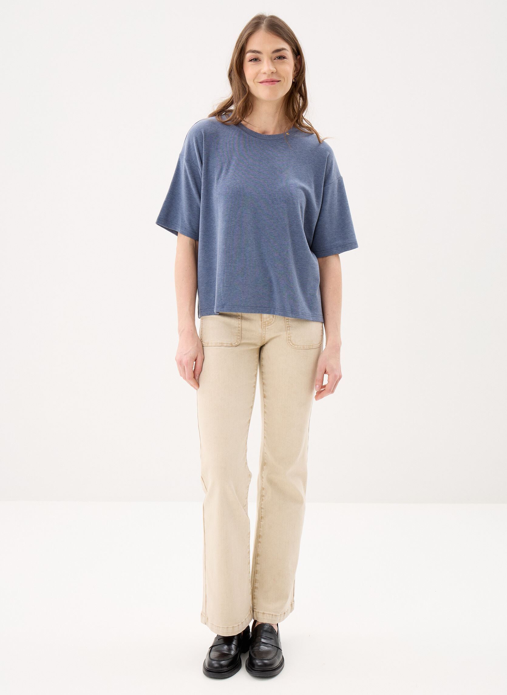 Tee-shirts manches courtes Tais femme bleu La Petite Etoile Tee-shirts manches courtes Tais femme bleu BLEU GRIS