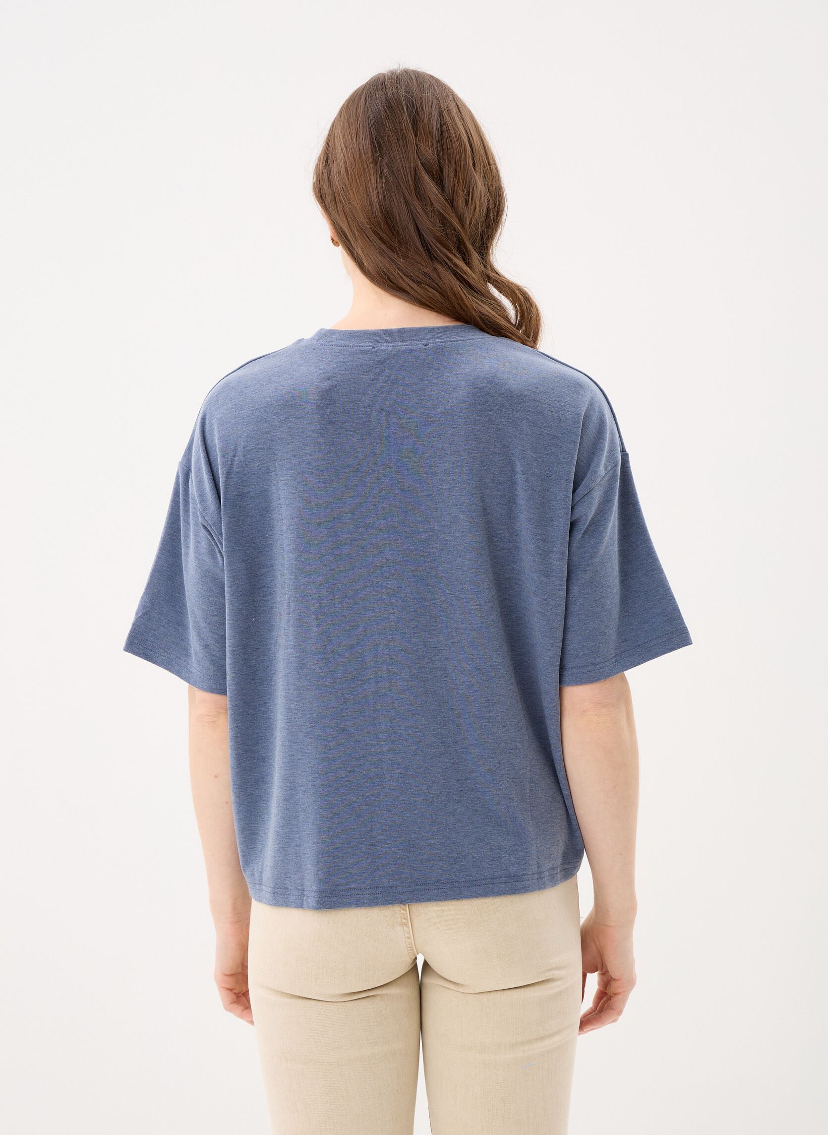 Tee-shirts manches courtes Tais femme bleu La Petite Etoile Tee-shirts manches courtes Tais femme bleu BLEU GRIS