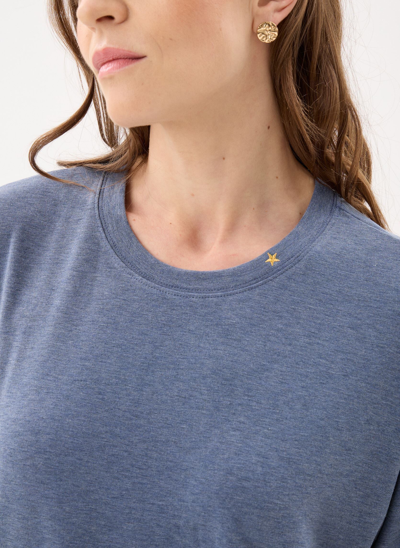 Tee-shirts manches courtes Tais femme bleu La Petite Etoile Tee-shirts manches courtes Tais femme bleu BLEU GRIS