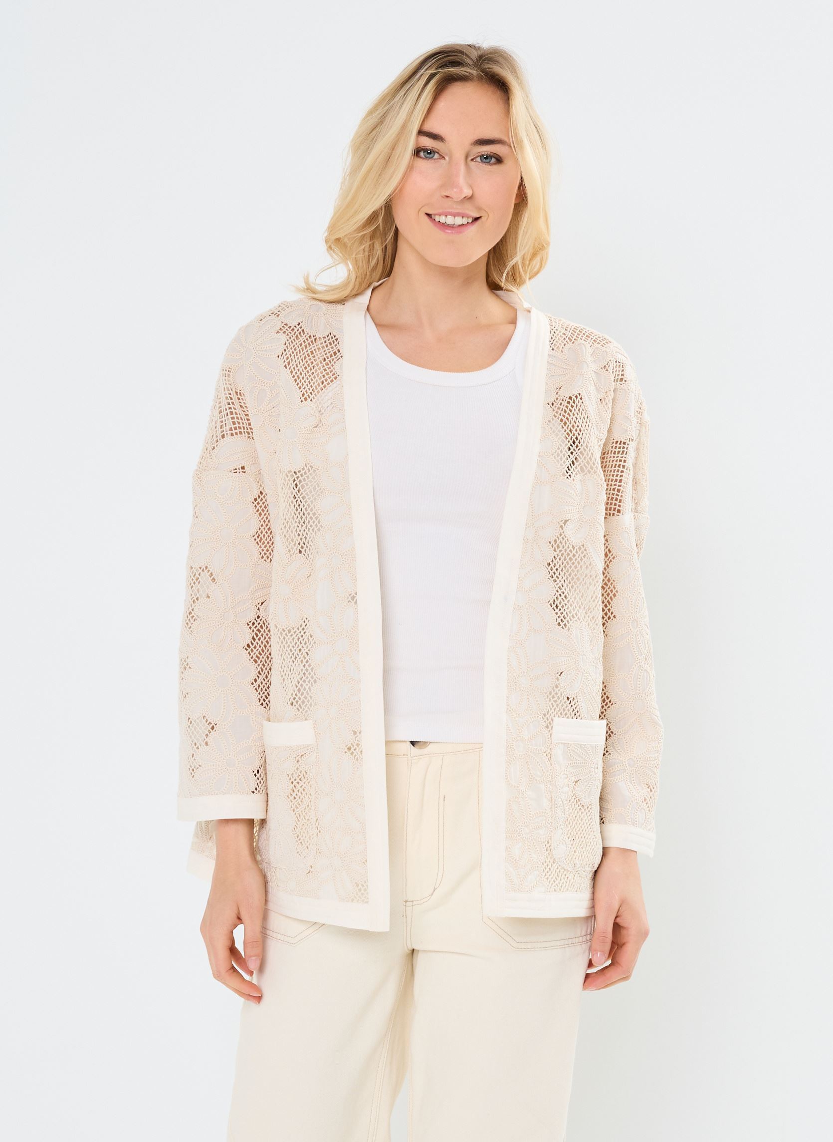 Gilets Violaine femme beige La Petite Etoile Gilets Violaine femme beige BEIGE