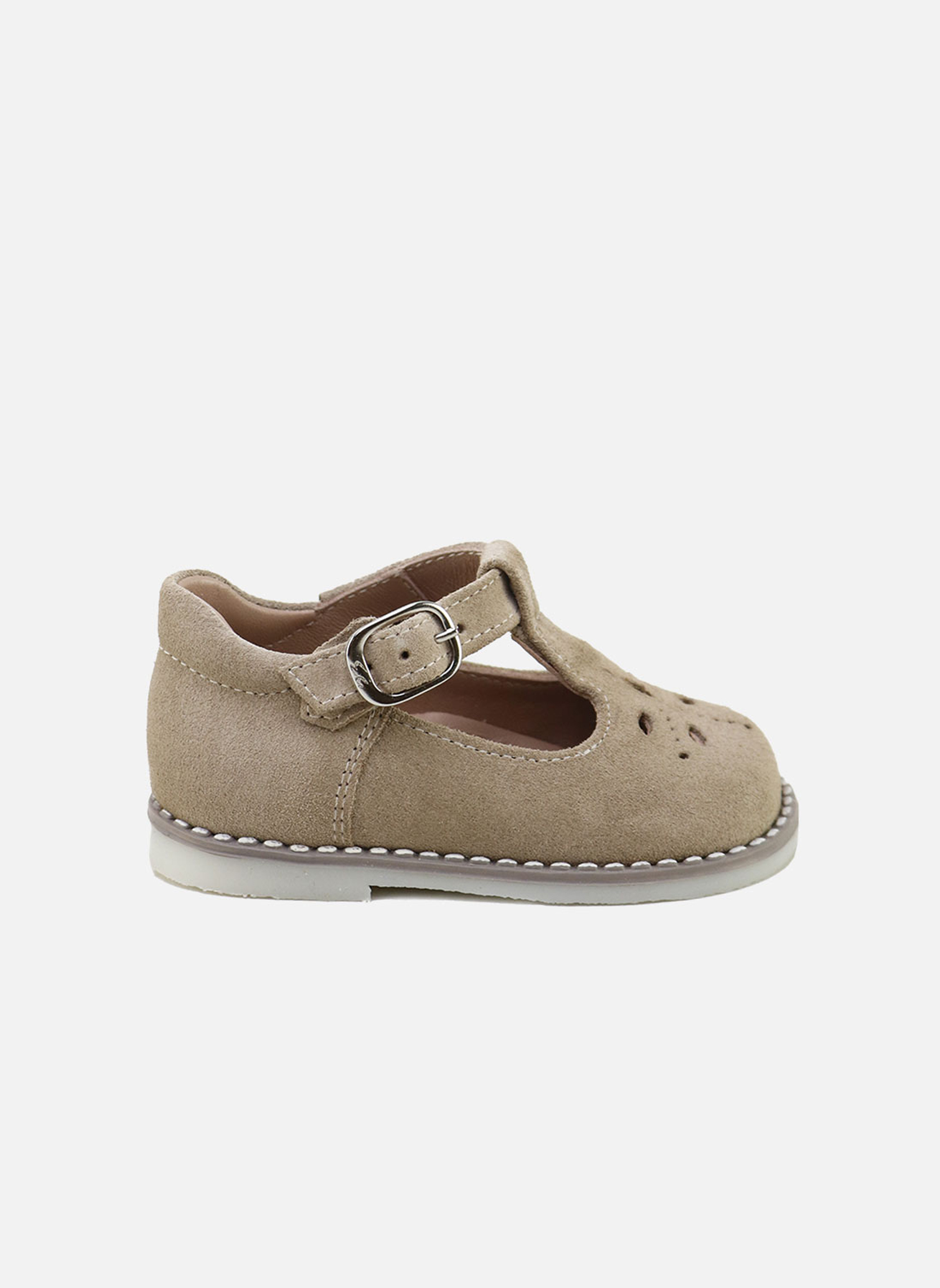 Ballerines Salomés en cuir 16001AJ-VELOUR-SACO Natural garçon beige Eli 1957 Ballerines Salomés en cuir 16001AJ-VELOUR-SACO Natural garçon beige Beige