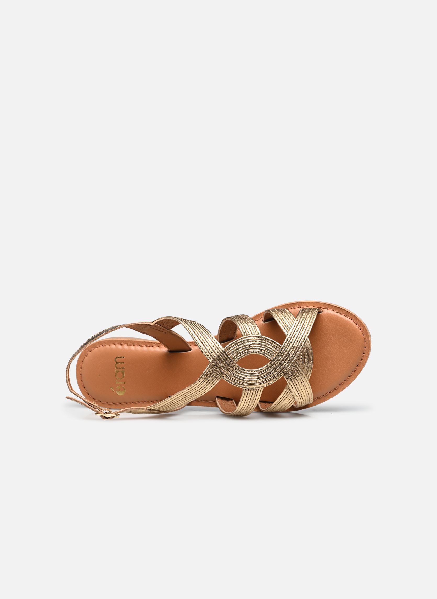 Platte sandalen Netesien dames goud en brons Eram Platte sandalen Netesien dames goud en brons Or