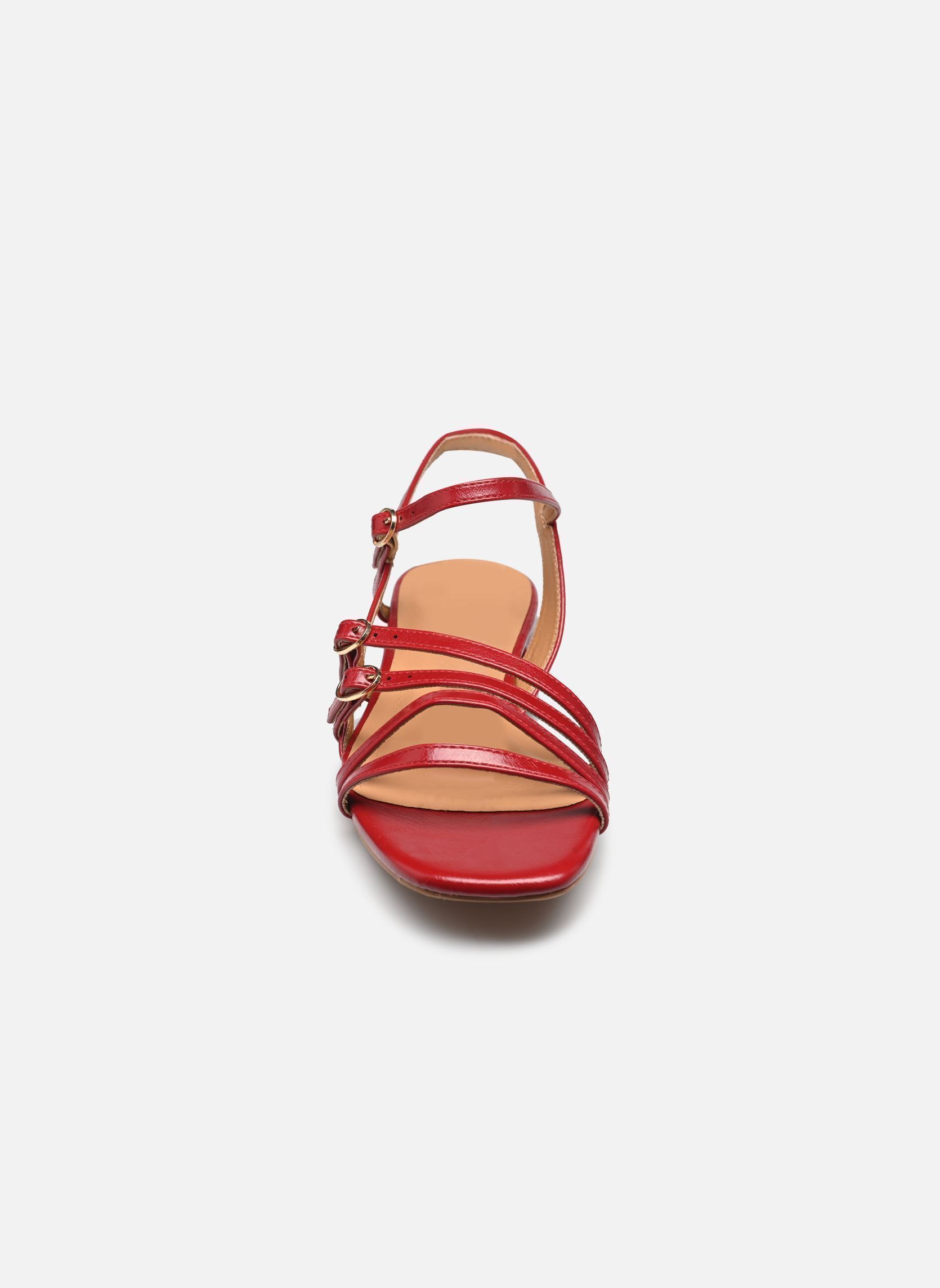 Eram Sandales plates Sandales - Poline femme rouge | Sarenza France