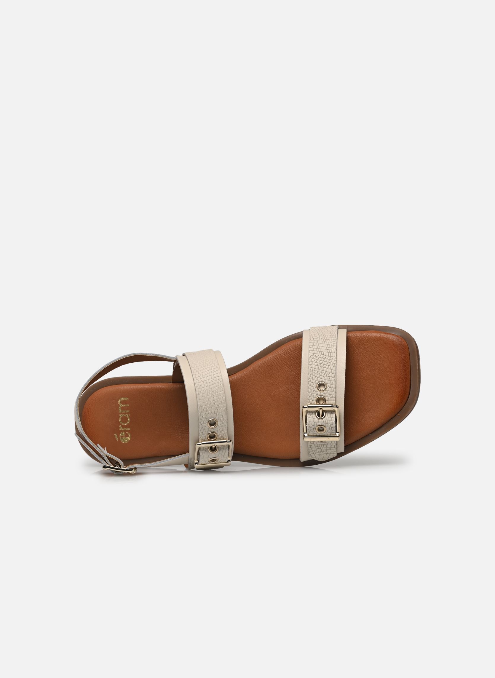Platte sandalen Nickie dames wit Eram Platte sandalen Nickie dames wit BLANC