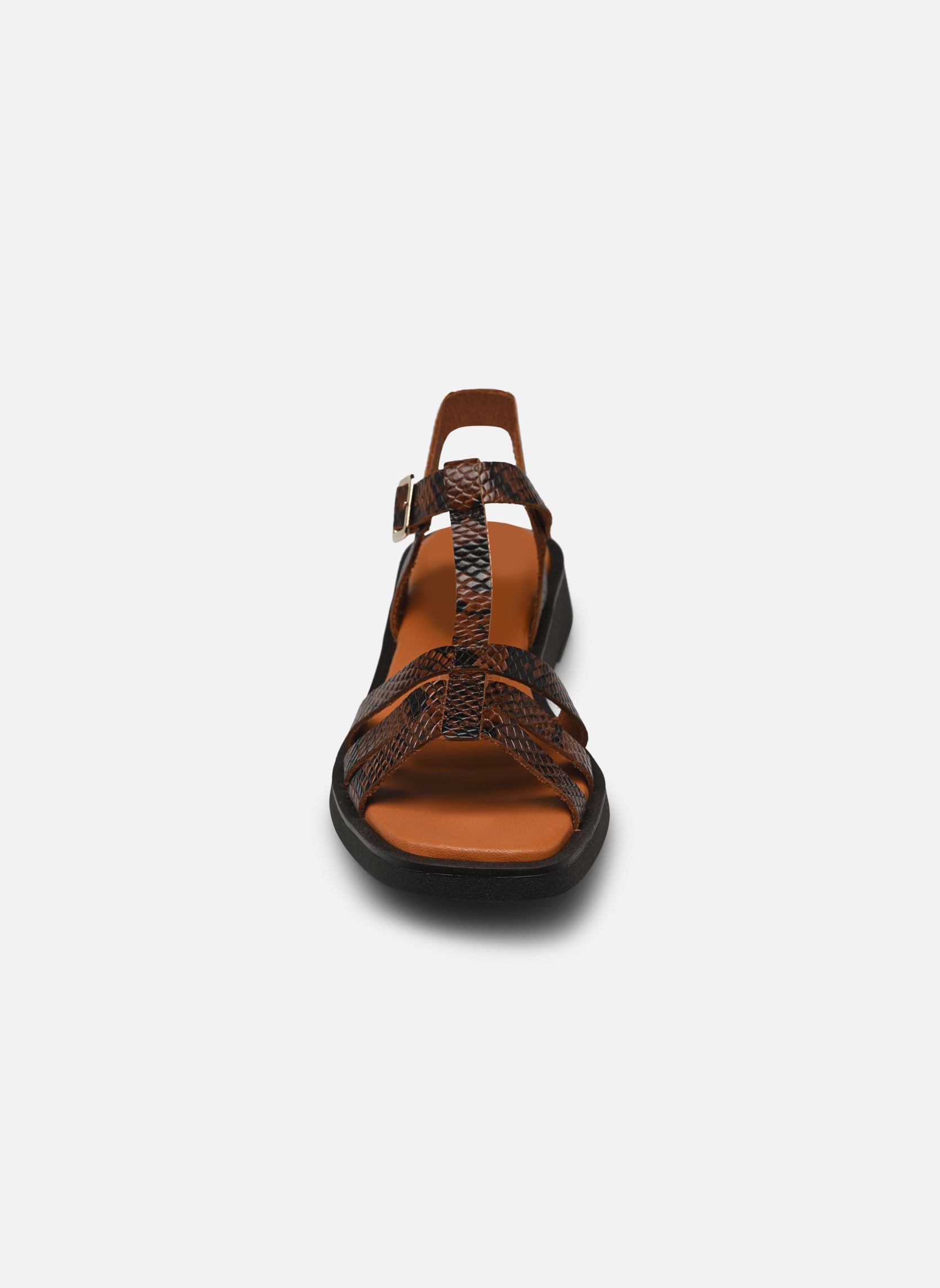 Platte sandalen Nadina dames bruin Eram Platte sandalen Nadina dames bruin Python