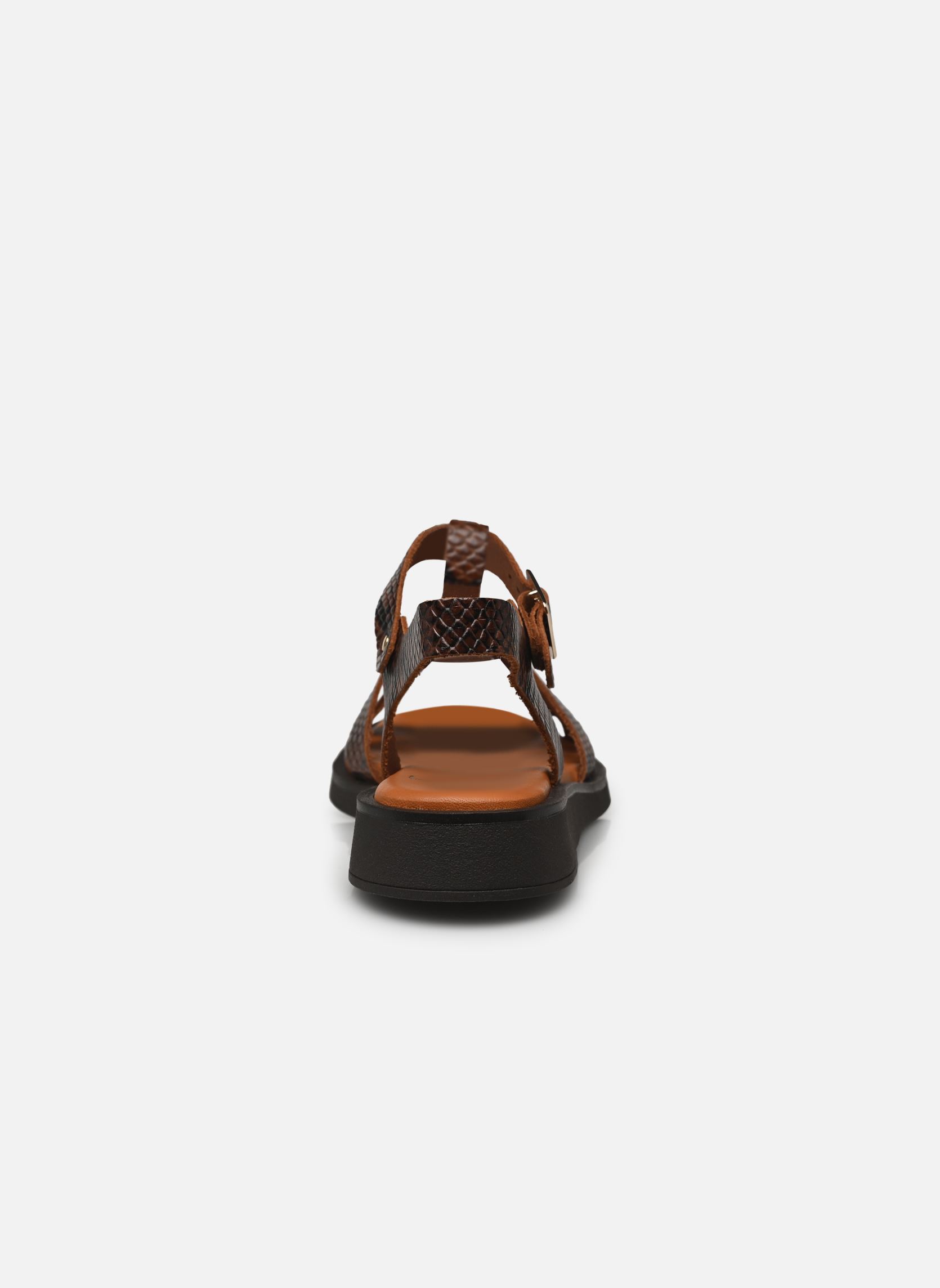 Platte sandalen Nadina dames bruin Eram Platte sandalen Nadina dames bruin Python