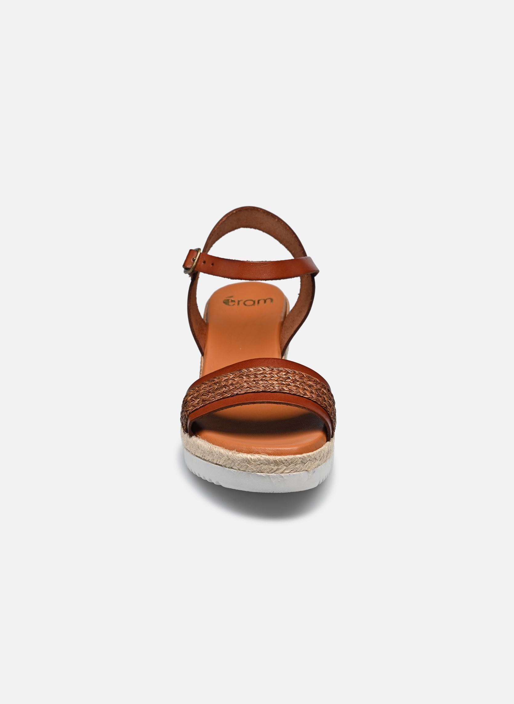 Sandali con zeppa e plateau Tibria donna marrone Eram Sandali con zeppa e plateau Tibria donna marrone Cognac