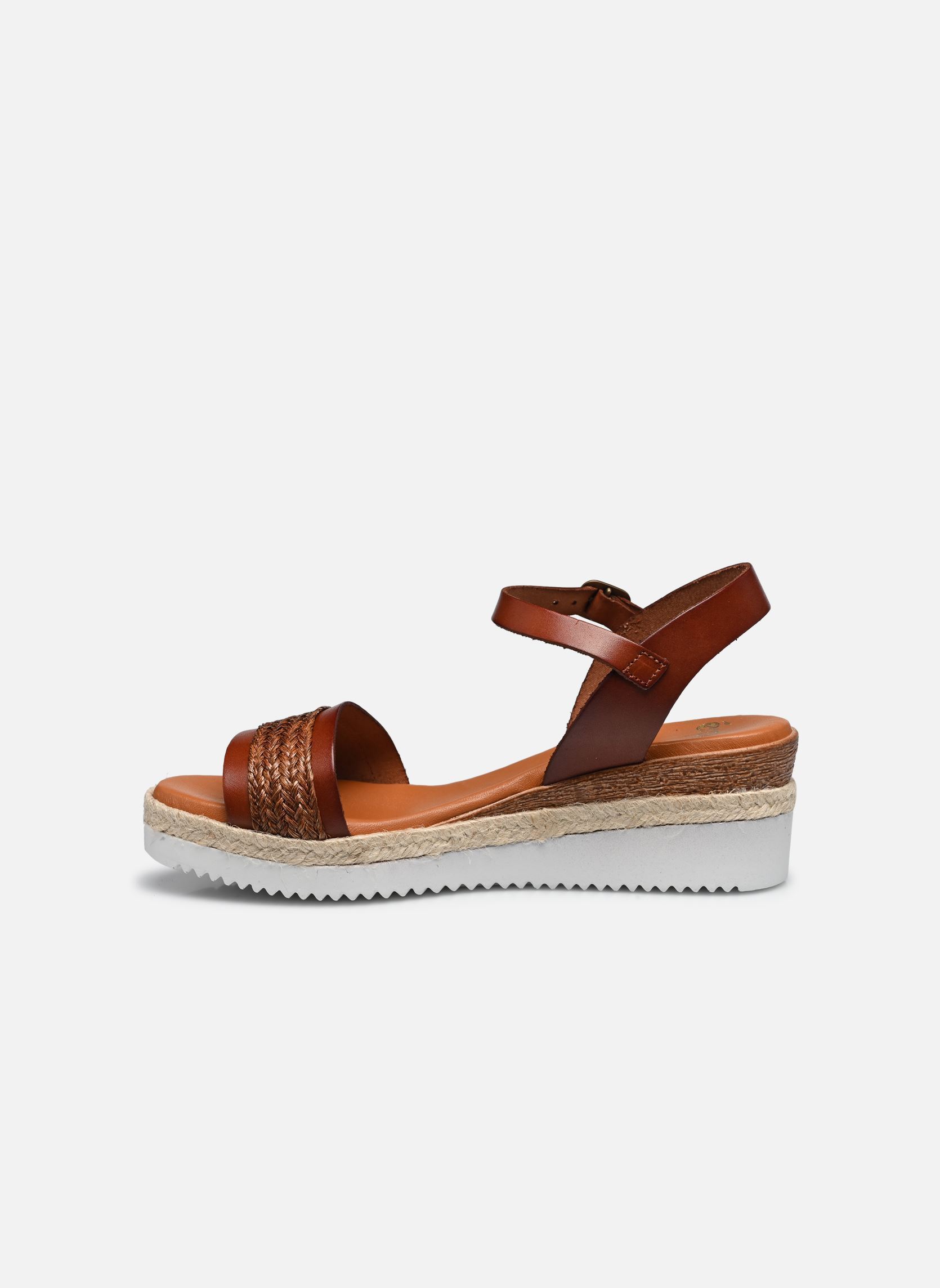 Sandali con zeppa e plateau Tibria donna marrone Eram Sandali con zeppa e plateau Tibria donna marrone Cognac