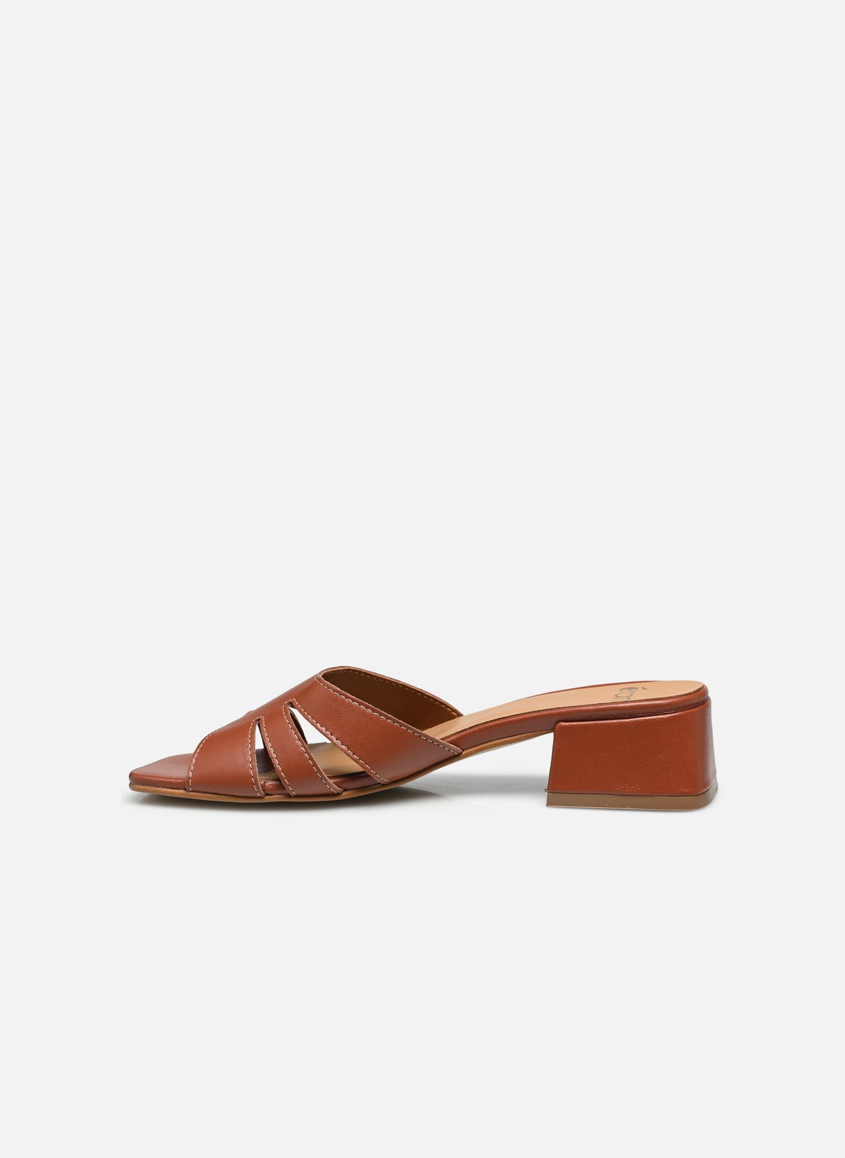 Zuecos y mules Yaninia mujer marrón Eram Zuecos y mules Yaninia mujer marrón Cognac